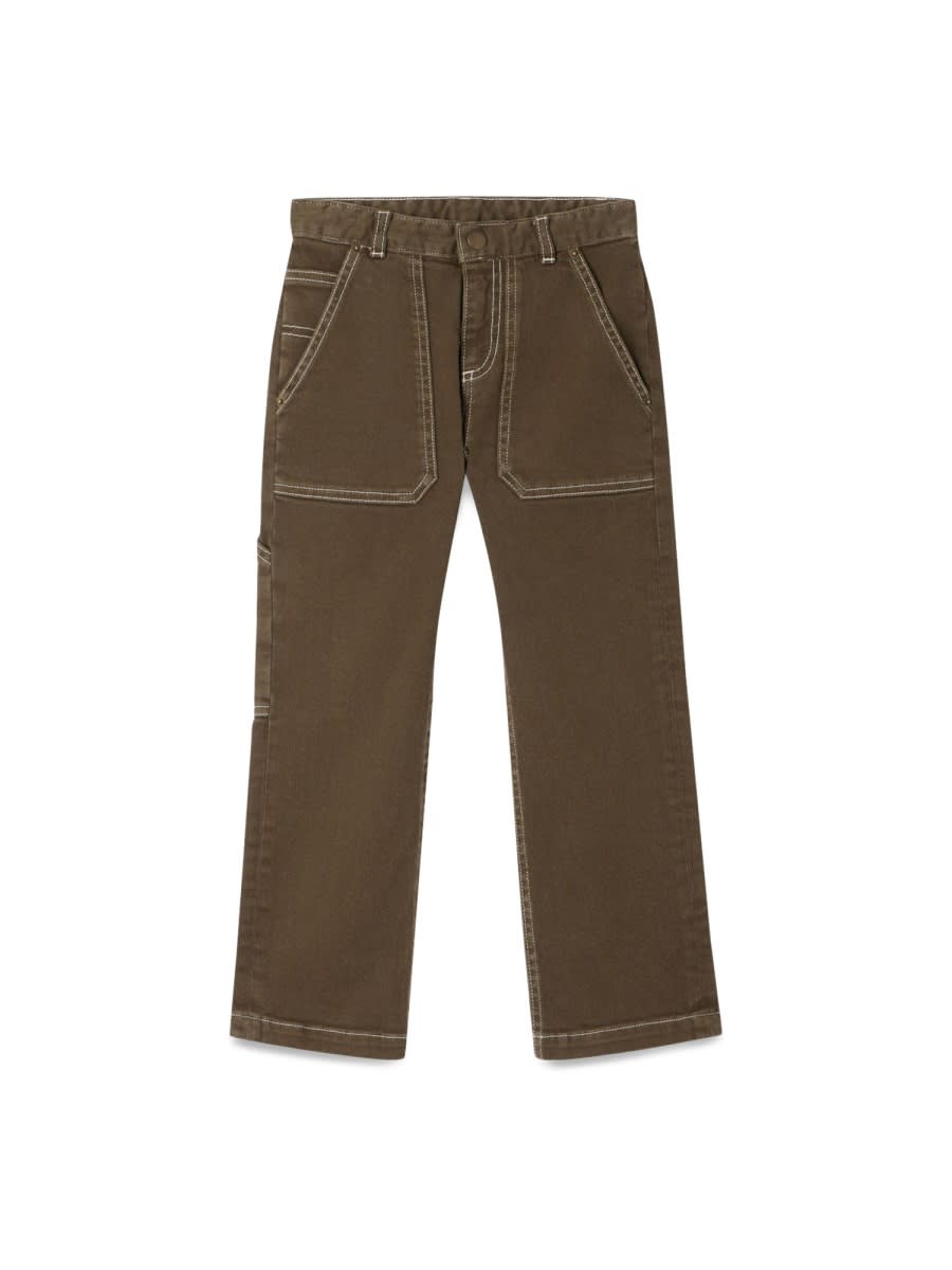 Bonpoint Gael Wide-leg Jeans In Brown