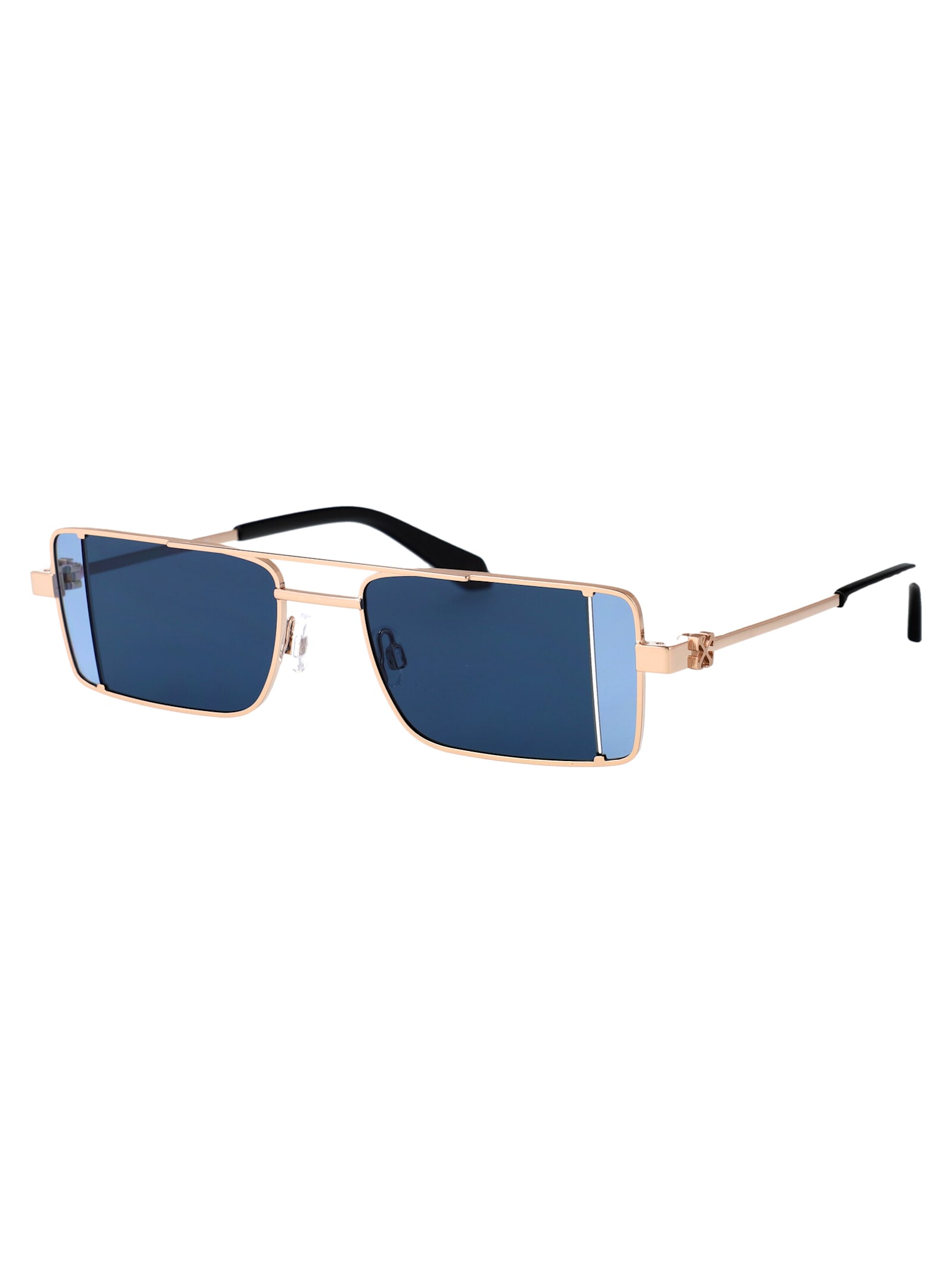 Off-white Gold Cortez Sunglasses In Gold Blue