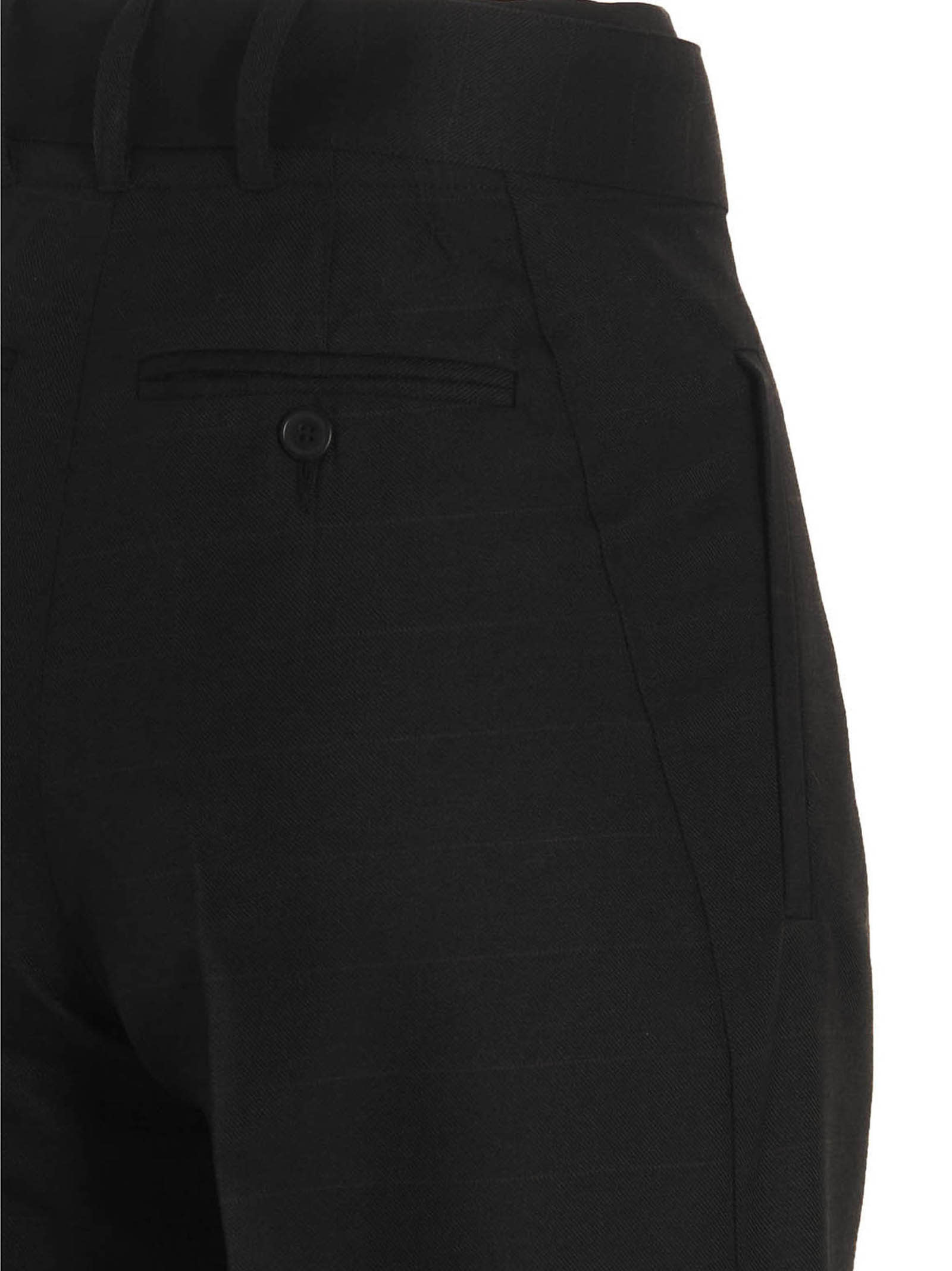 Shop Capasa Check Pants In Black