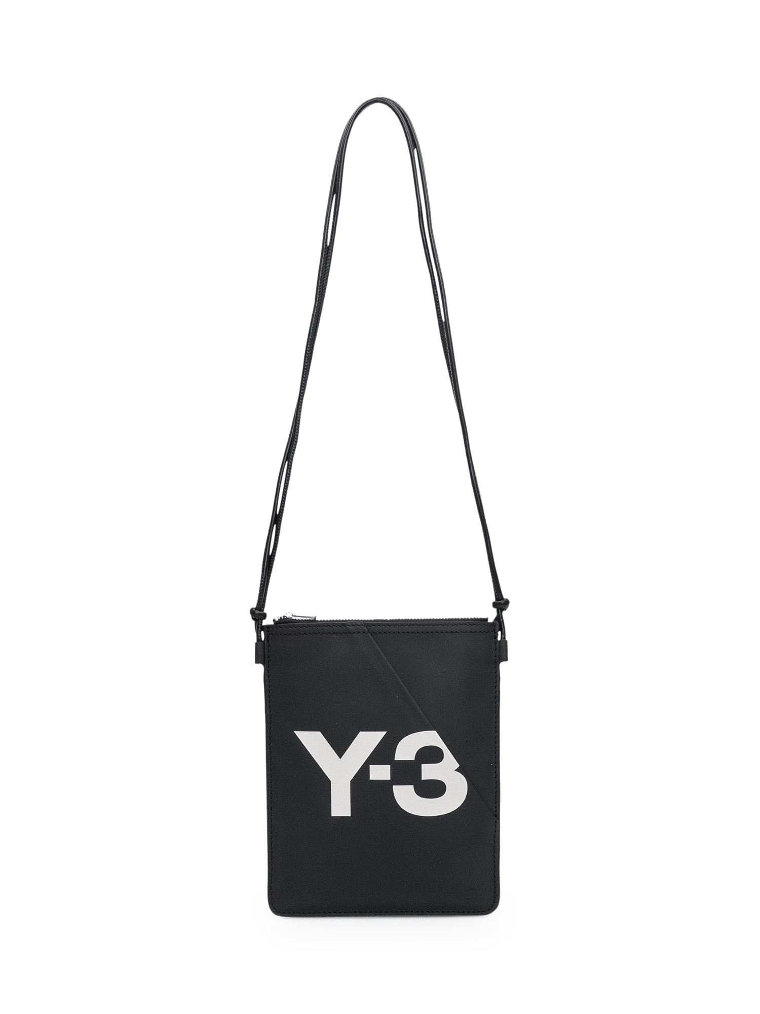 Shop Y-3 Crossbody Bag In Black/talc