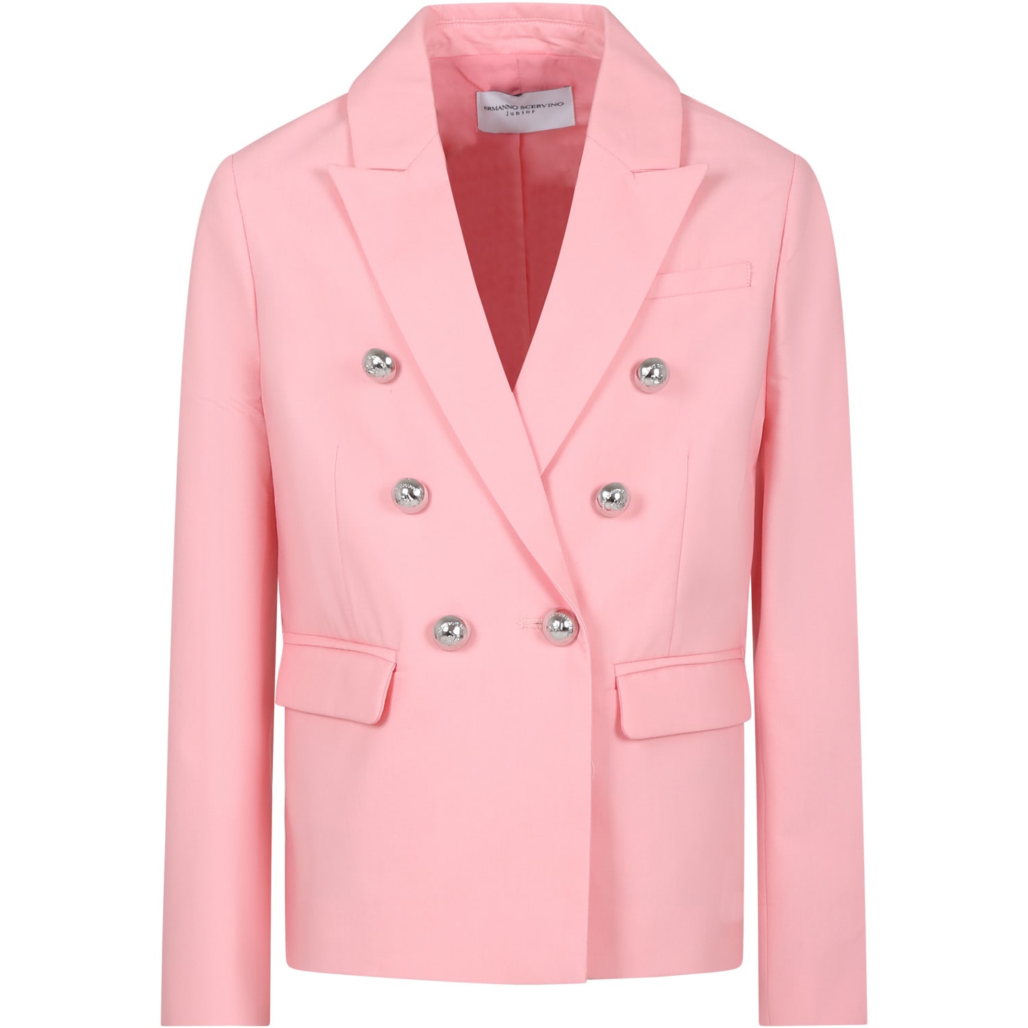 Shop Ermanno Scervino Junior Pink Jacket For Girl