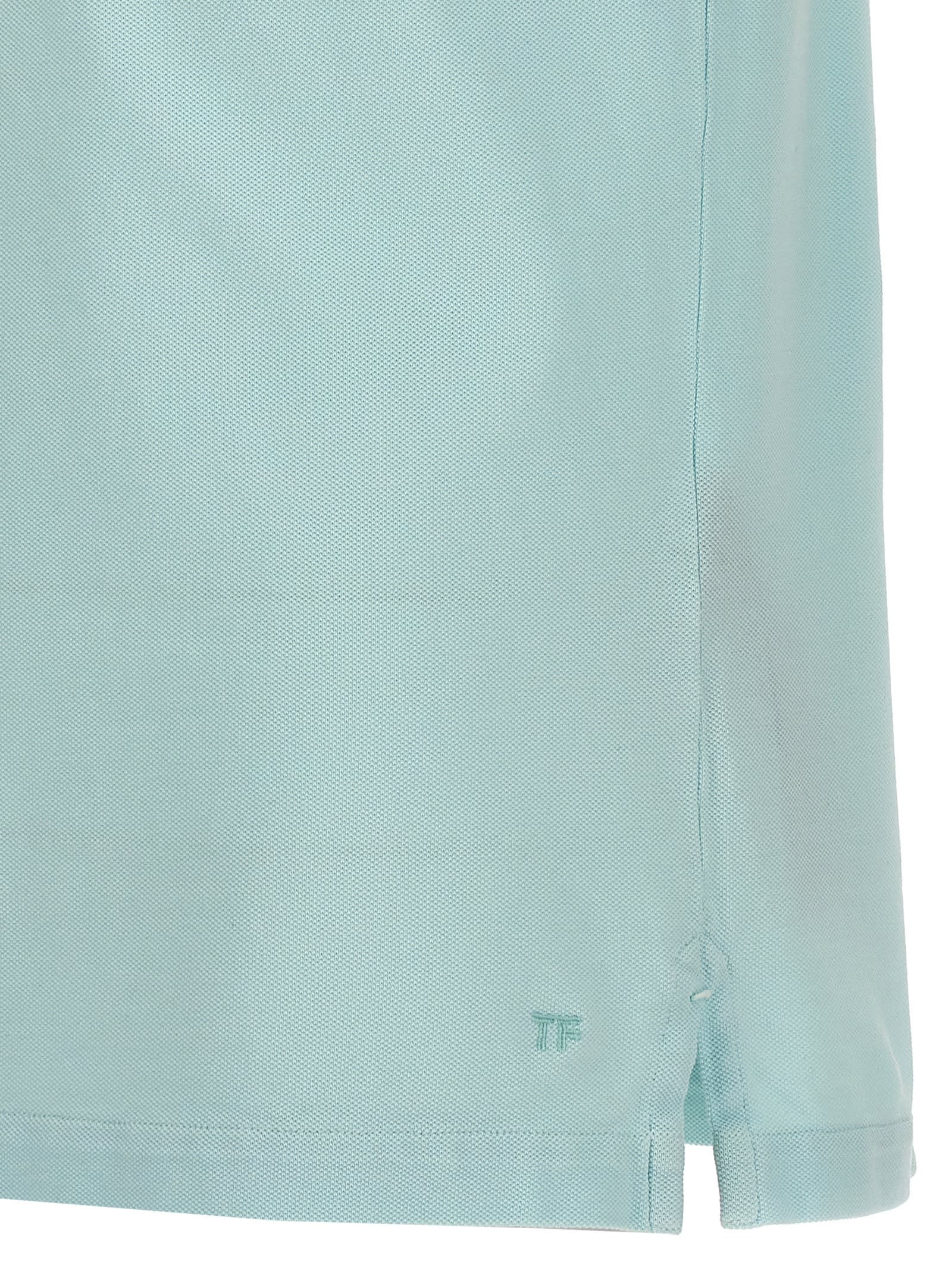 Shop Tom Ford Tennis Piquet Polo Shirt In Light Blue