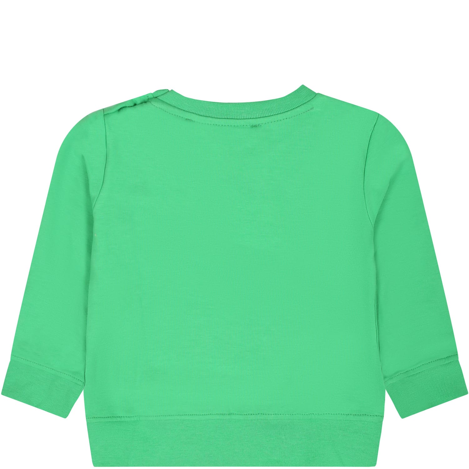 Shop Msgm Green Sweatshirt For Baby Boy With Logo