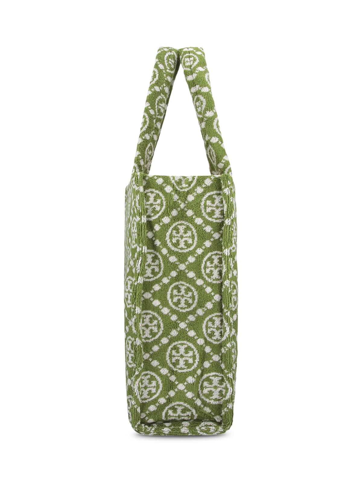 Shop Tory Burch T-monogram Terry Tote Bag In Green