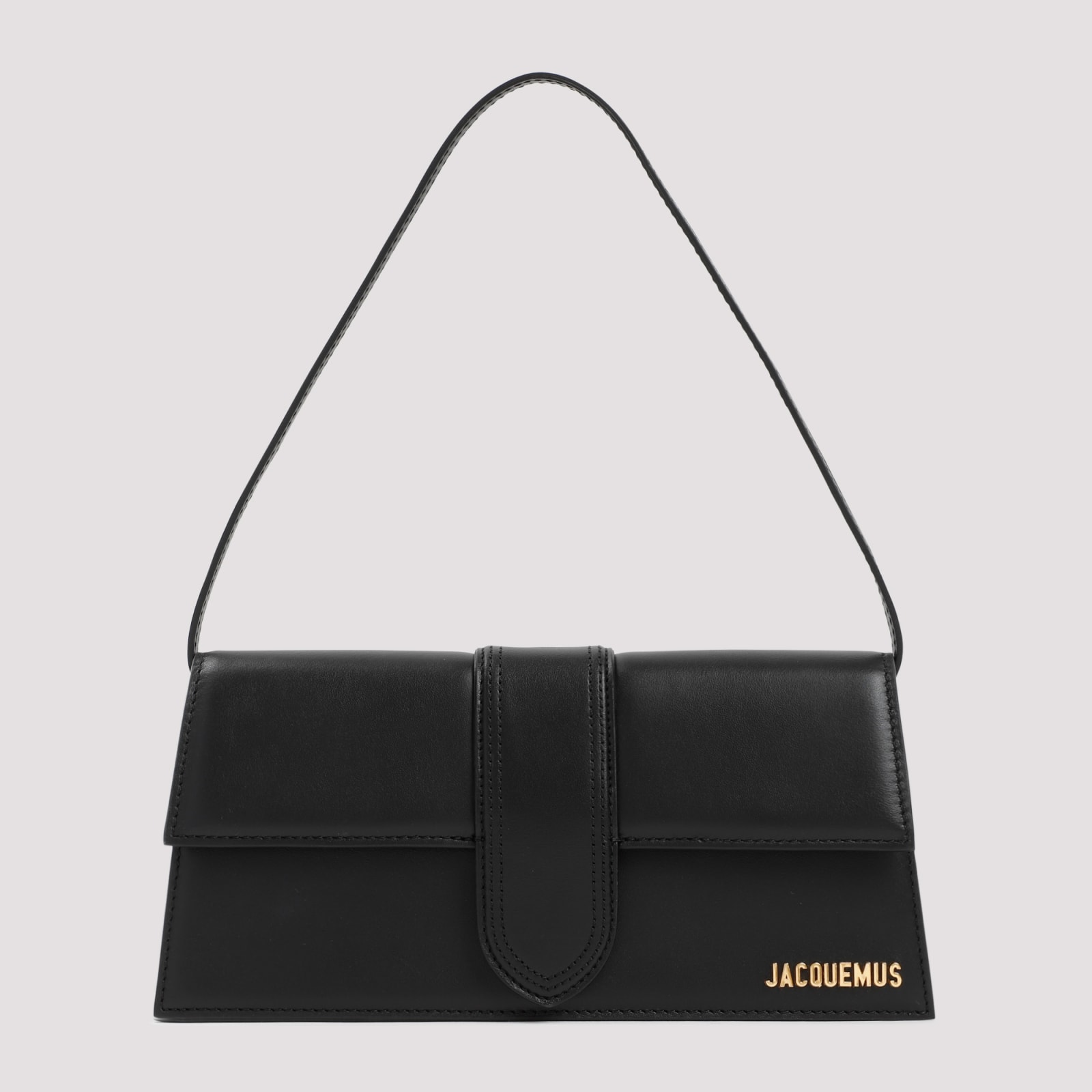 Jacquemus Le Bambino Small Leather Shoulder Bag In Black