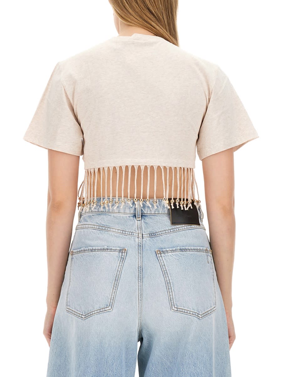 RABANNE FRINGED T-SHIRT 