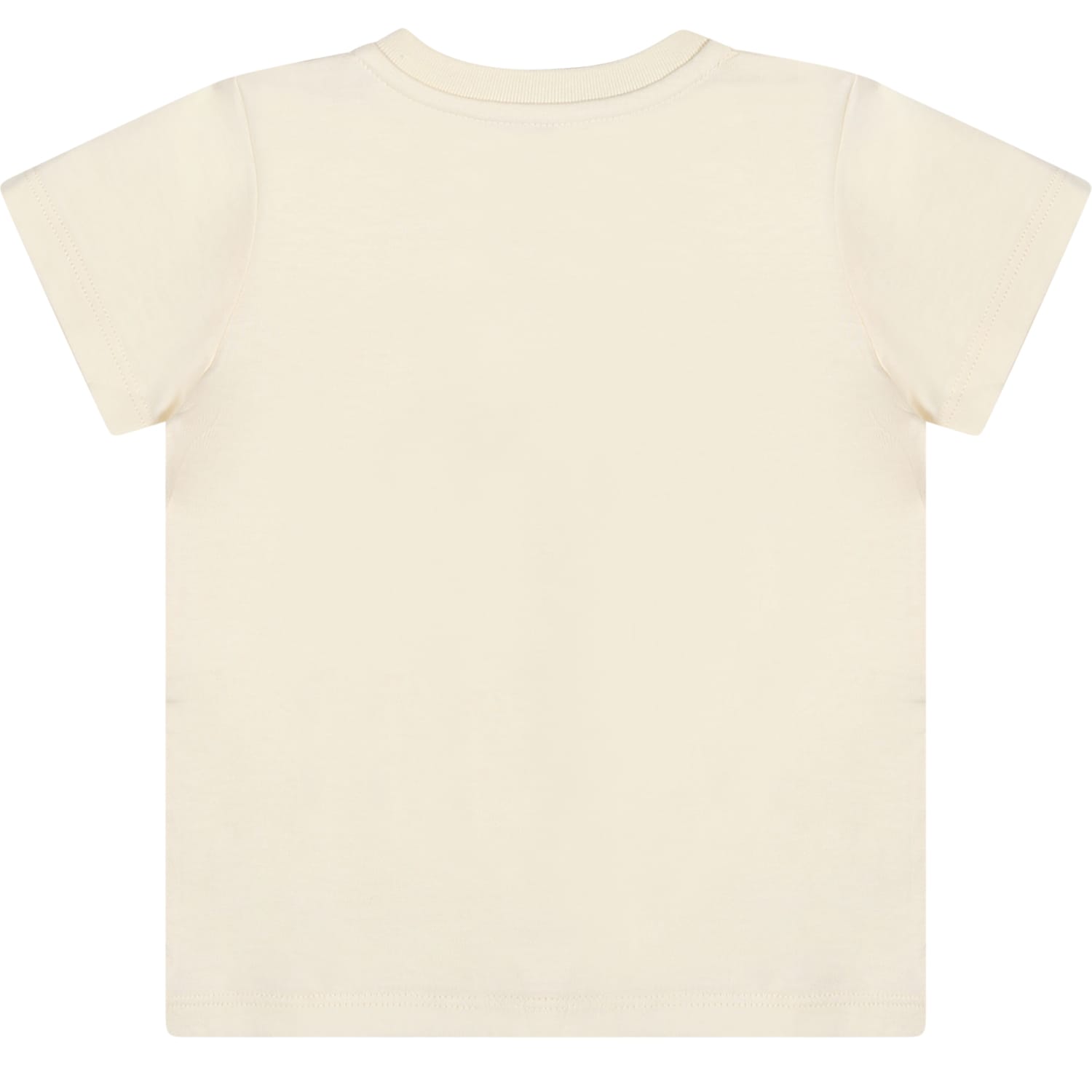 Shop Gucci Ivory T-shirt For Baby Girl With Logo In White