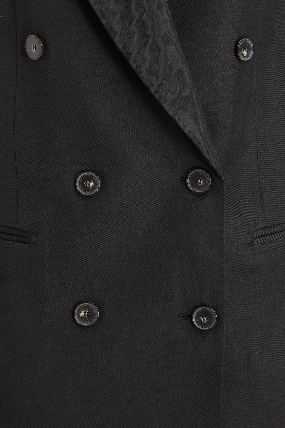 Stella Mccartney Double-breasted Wool Blazer In 1000