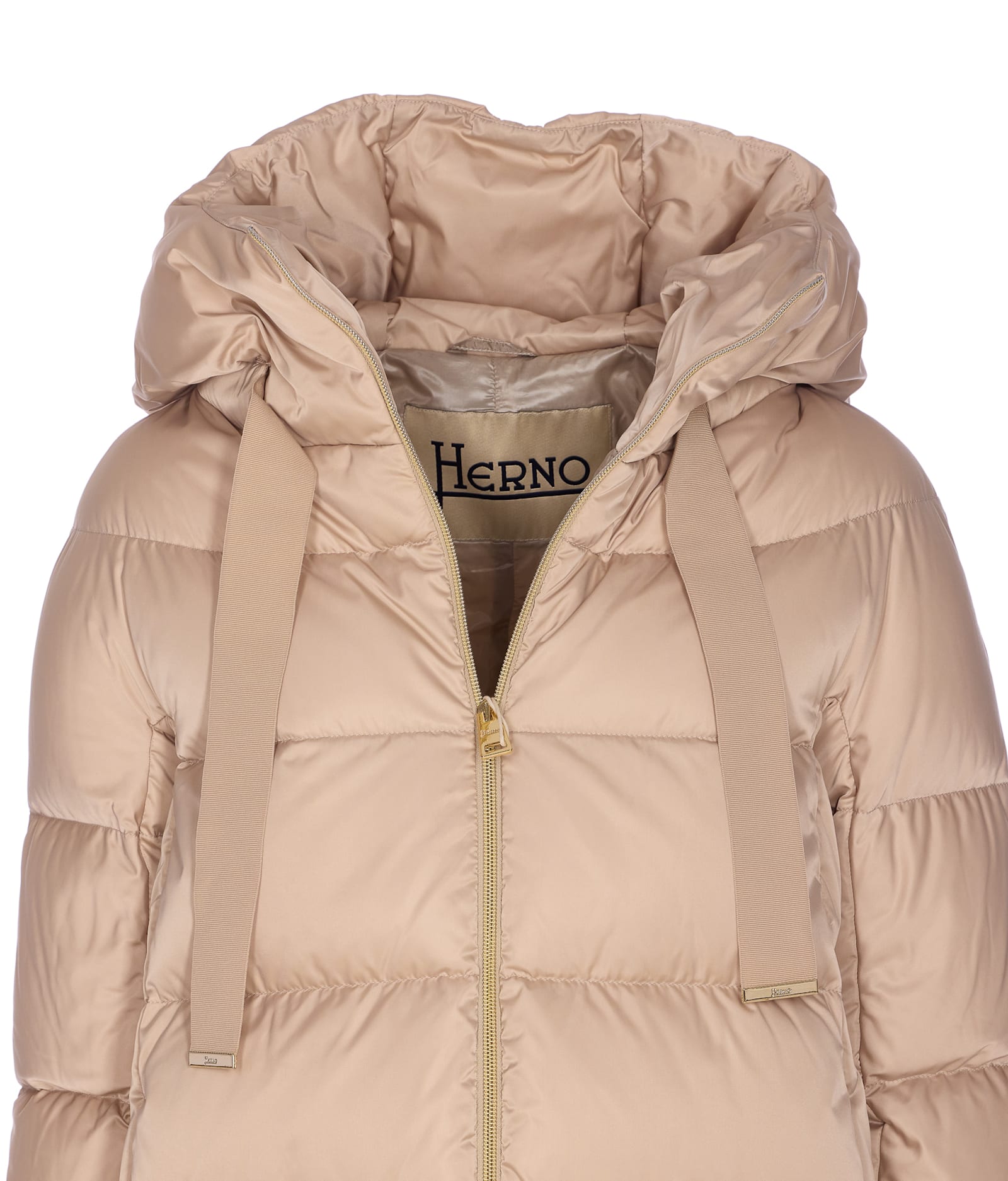 Herno A-shape Down Jacket In Neutral