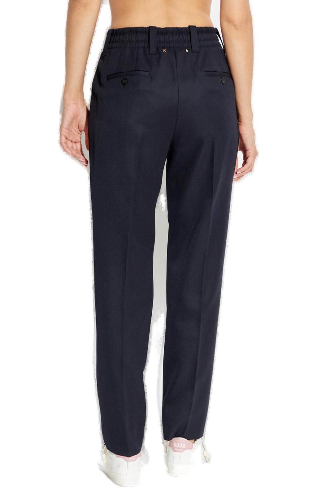 Shop Golden Goose Creased Pants In Blue
