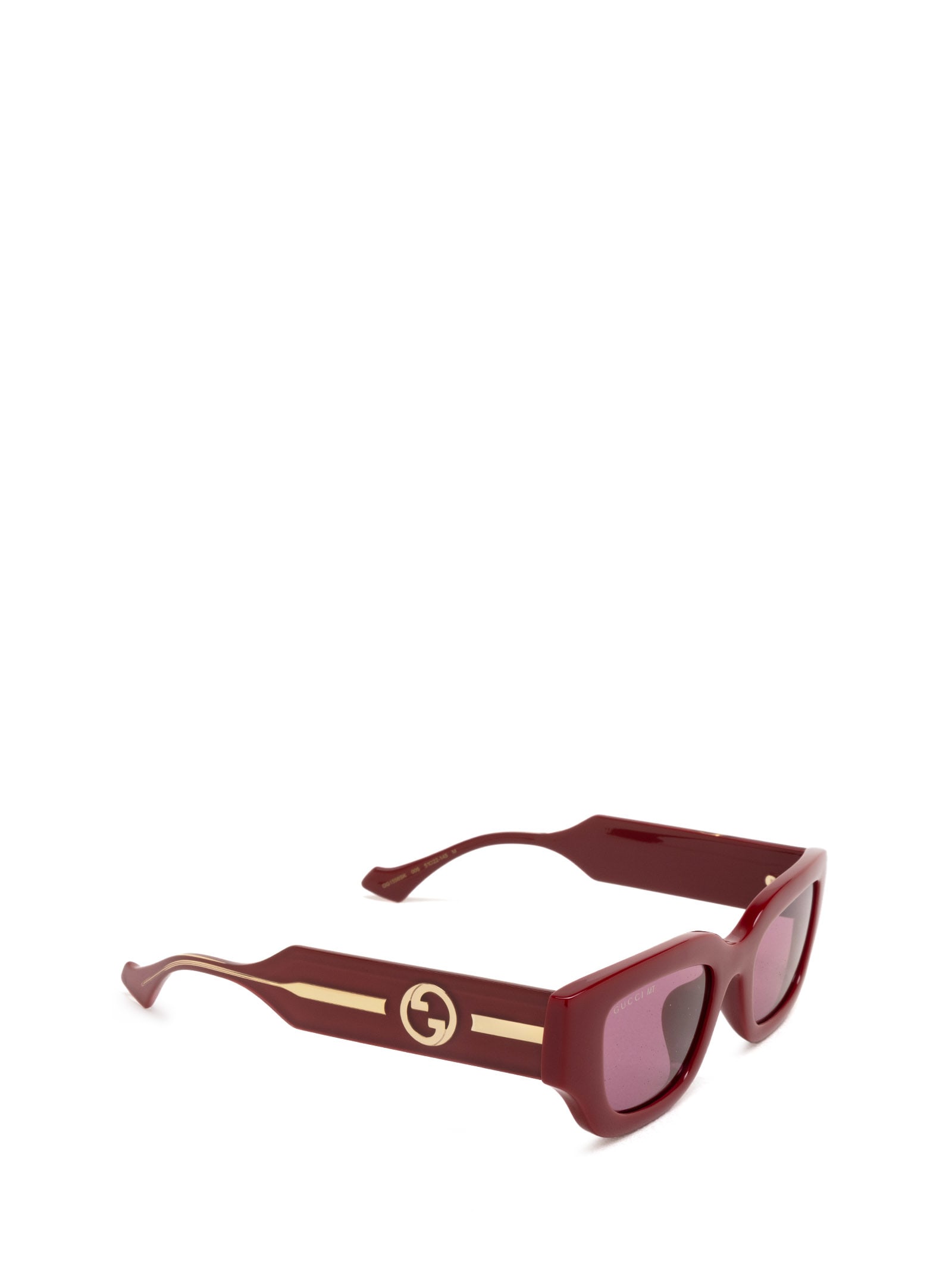Shop Gucci Gg1558sk Burgundy Sunglasses