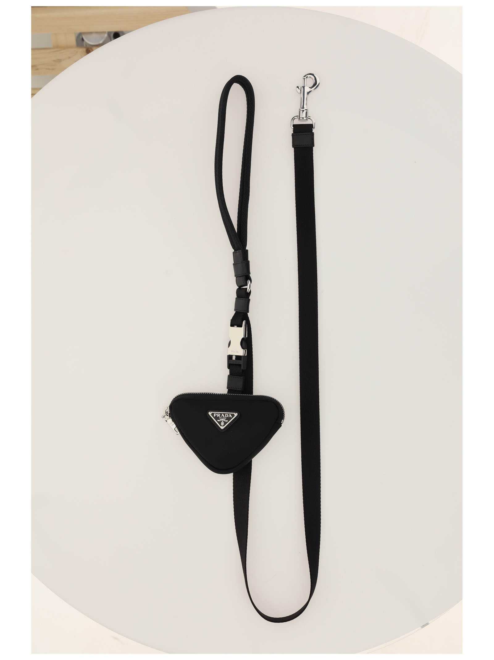 Prada Logo Scarf Pet Collar In F0002 Nero