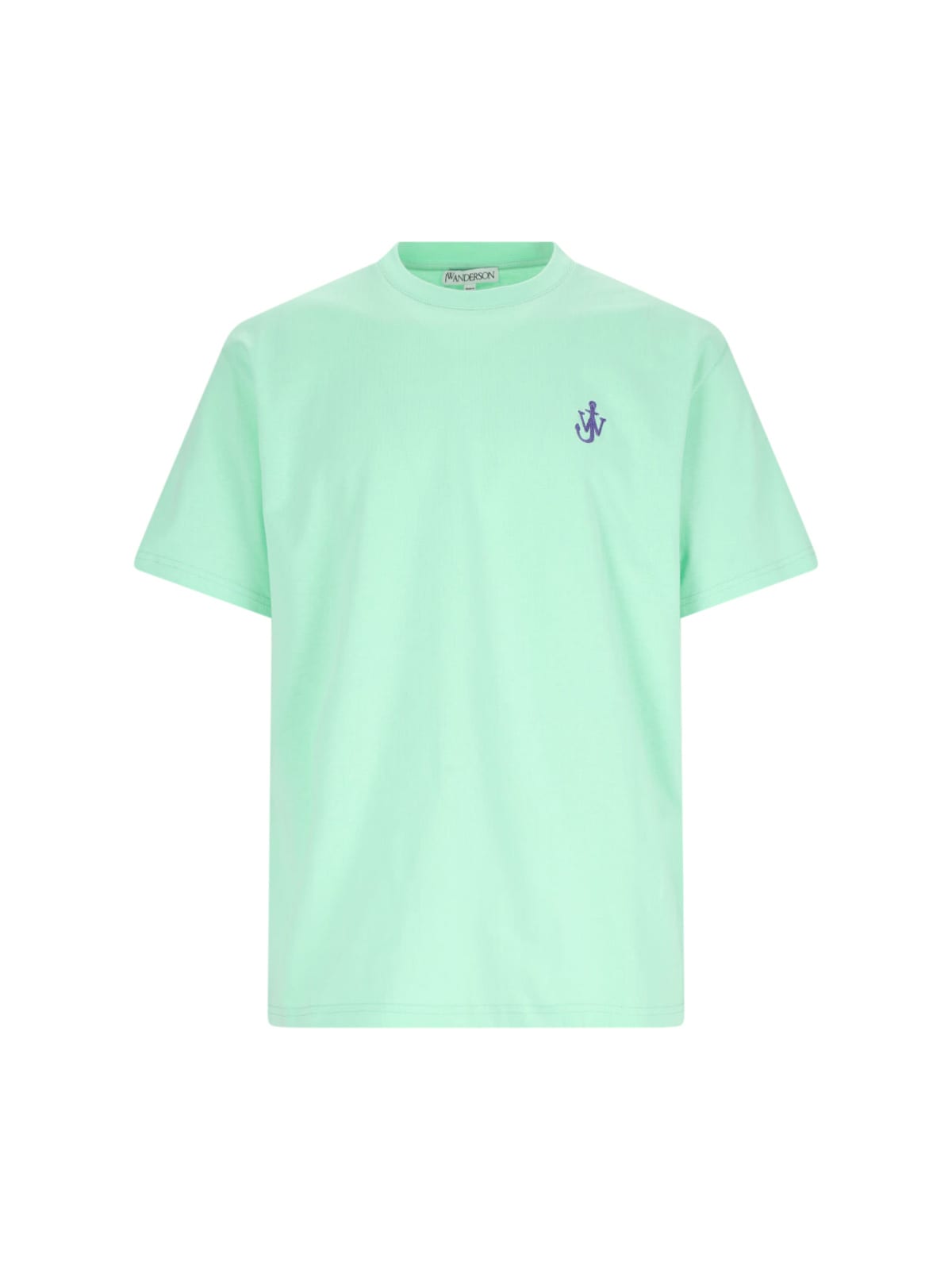 Jw Anderson Men T-shirt With Embroidery In Spearmint