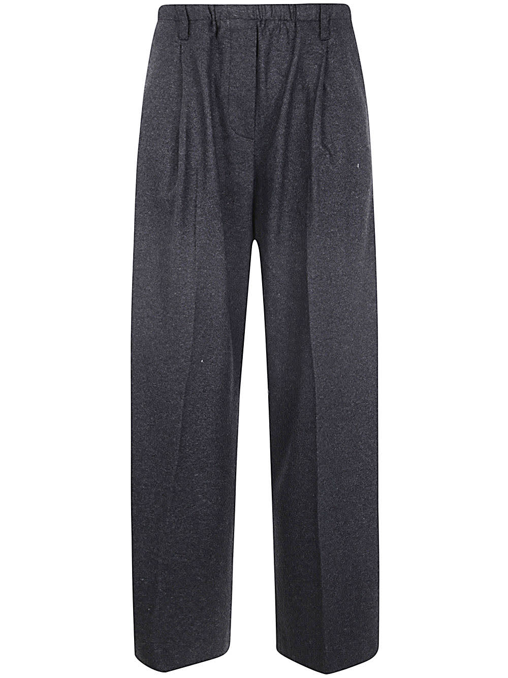 Shop Liviana Conti Elastic Waist Trousers In Anthracite