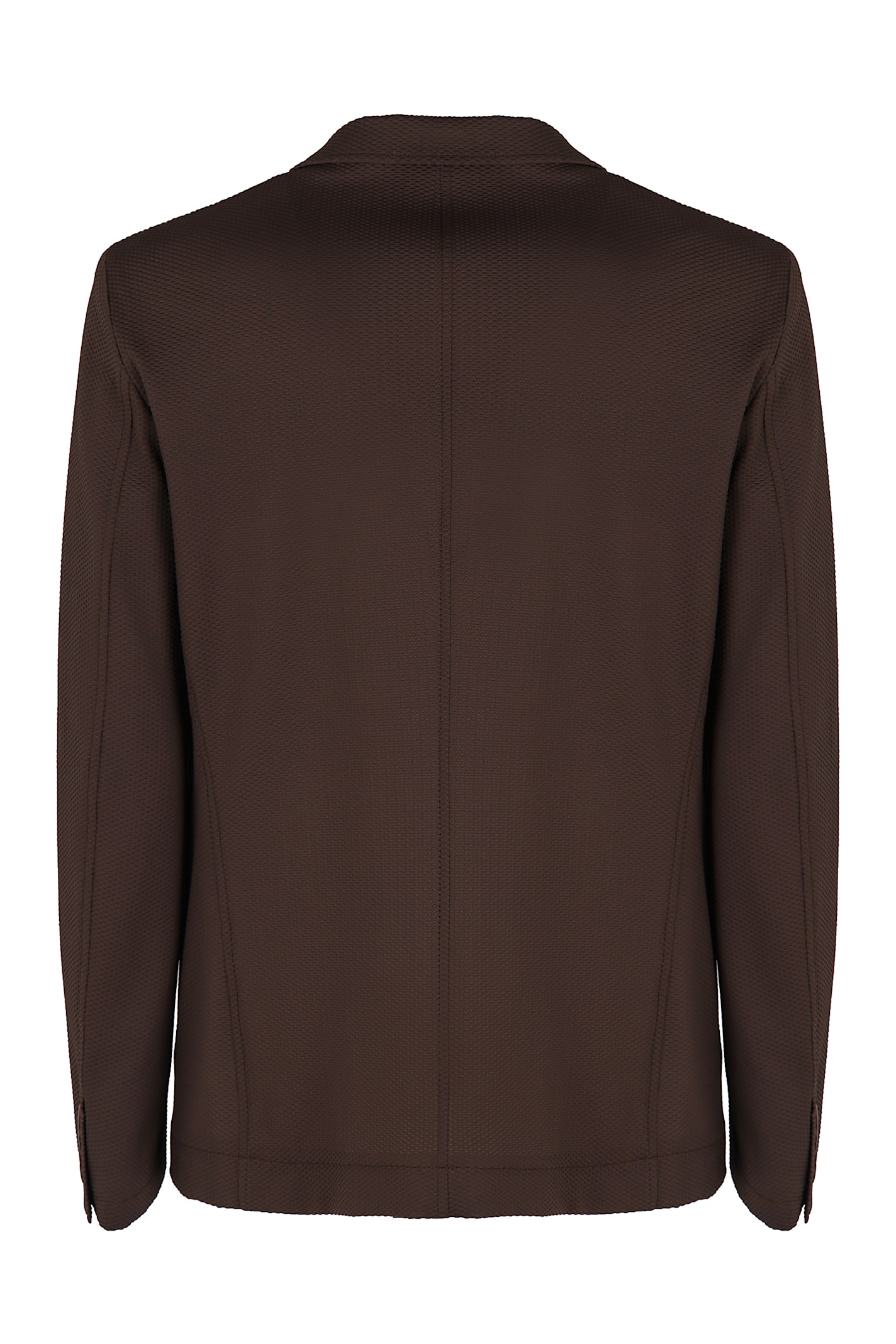 Herno Single-breasted Two-button Jacket In Brown
