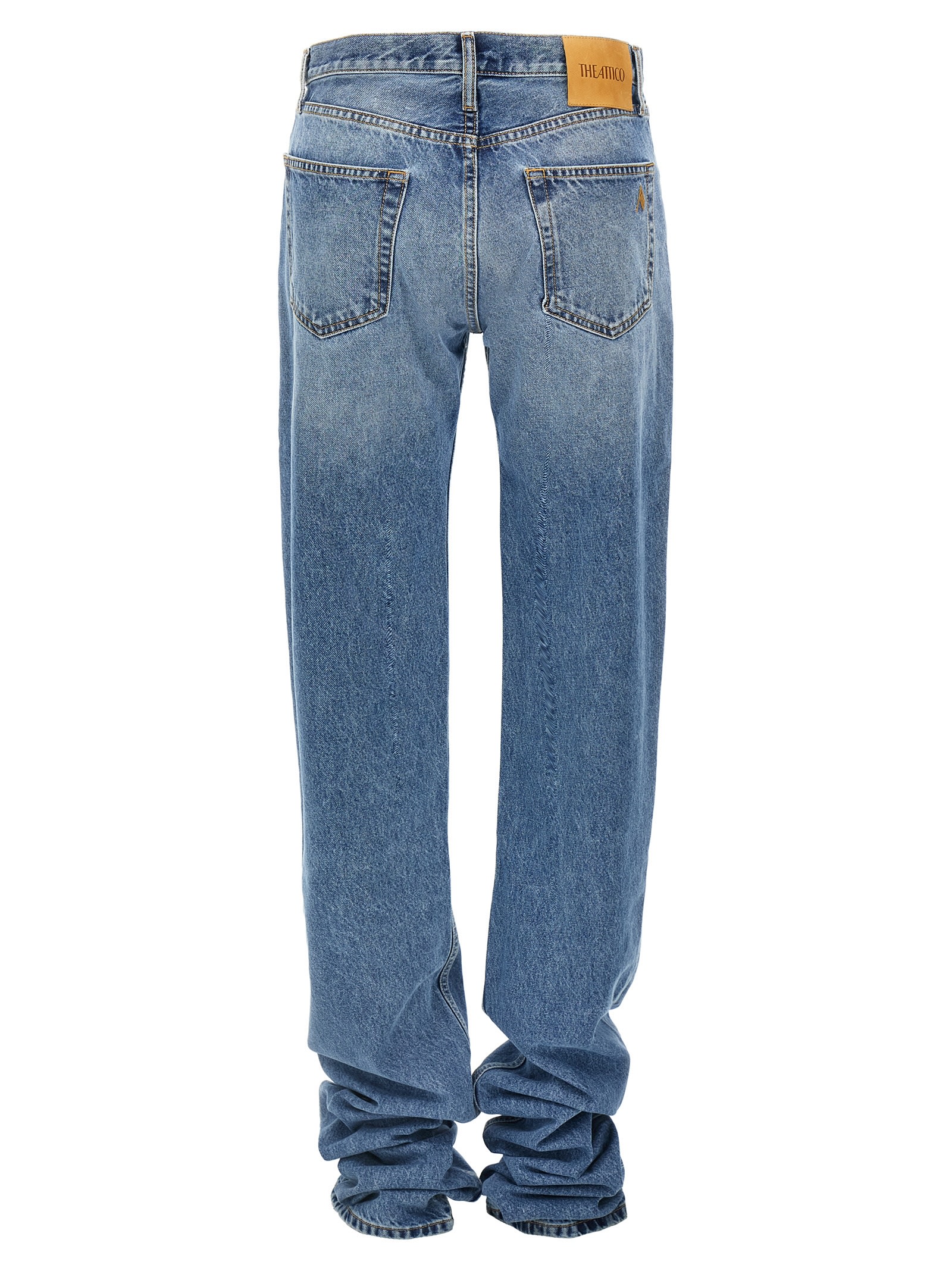 Attico Extra Long Denim Jeans For Tall Individuals In Blue