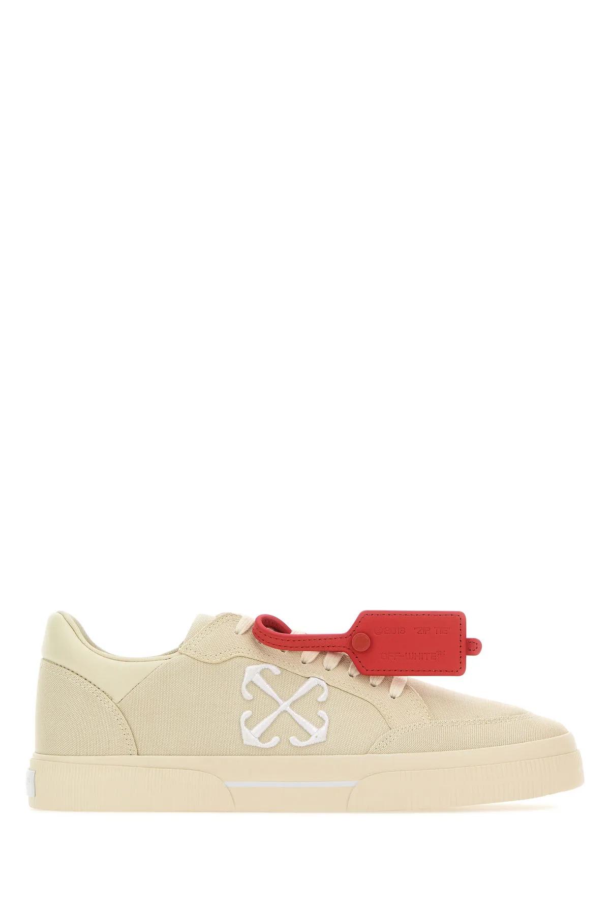 Shop Off-white Sand Canvas New Low Vulcanized Sneakers