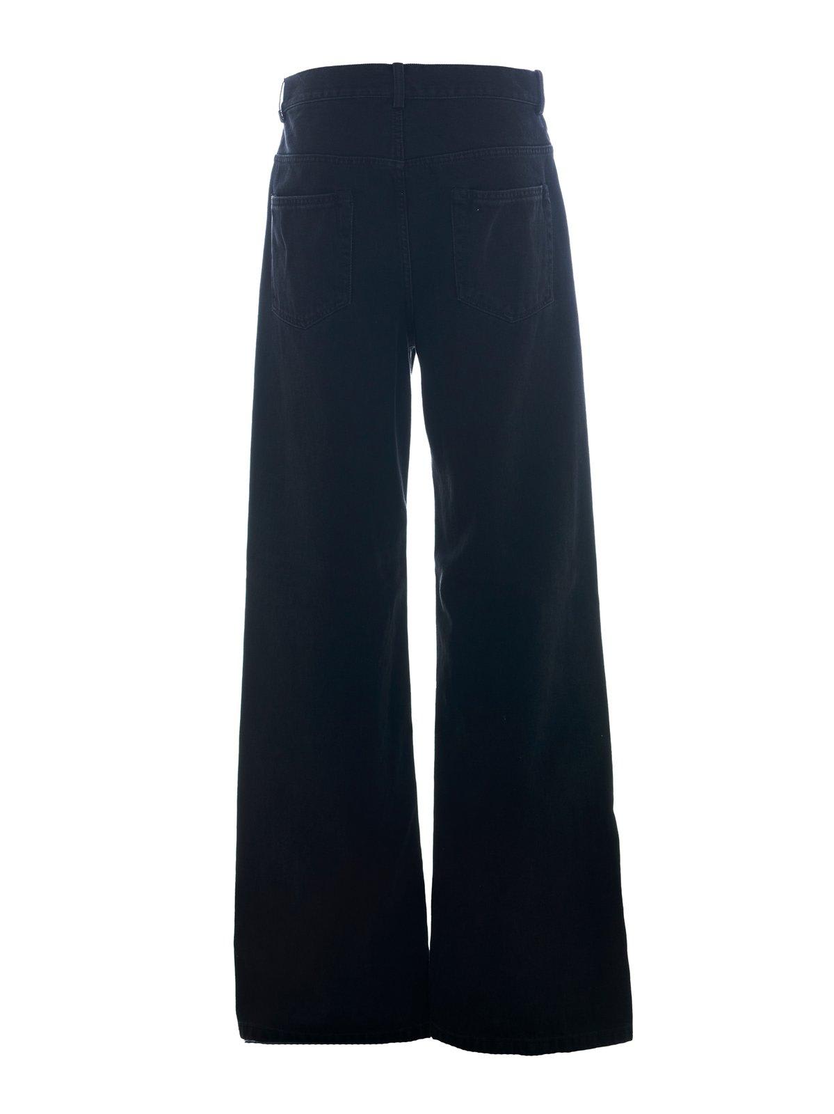 Shop Ann Demeulemeester Wide Leg High-waist Trousers In Black