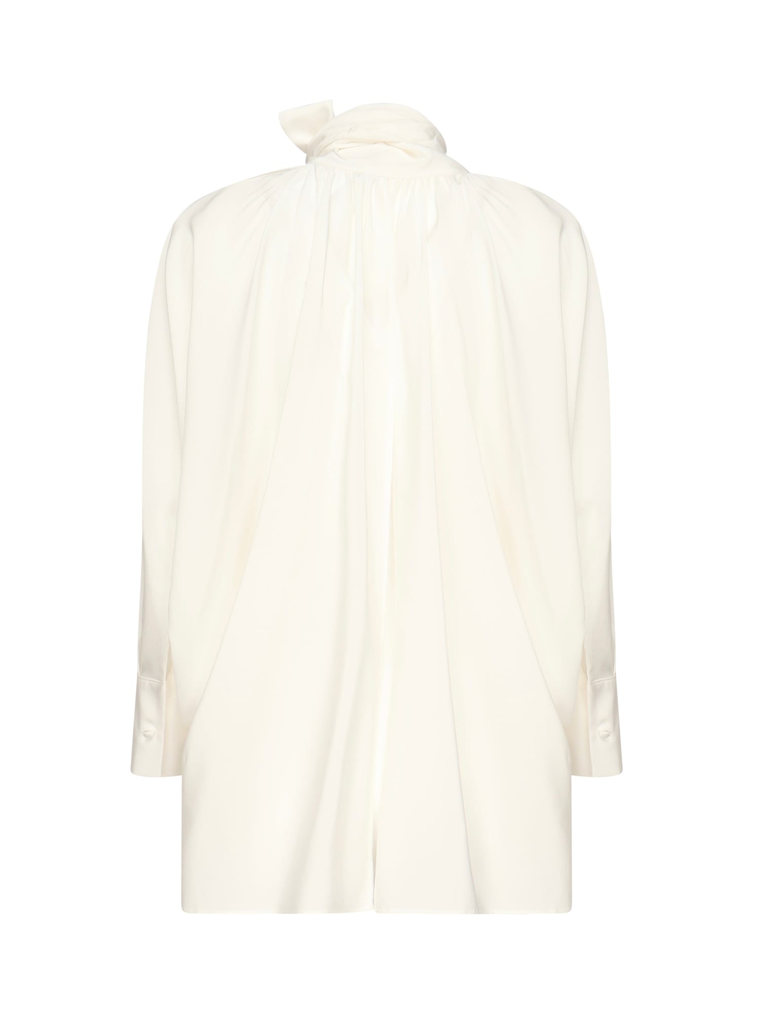 Max Mara Loose-fit Pure Silk Blouse In White