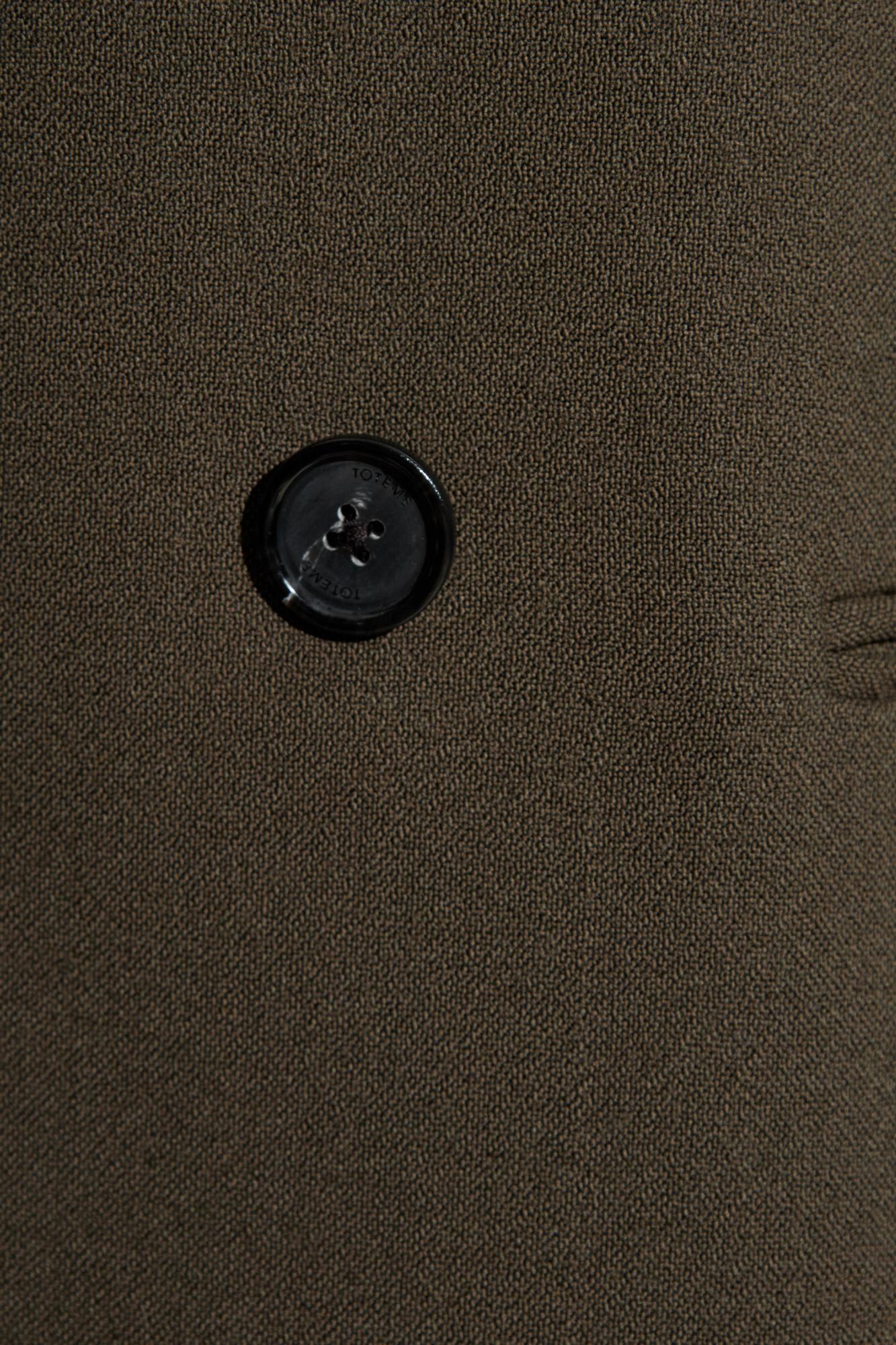 Totême Toteme Shield Wool Blend Blazer In Brown