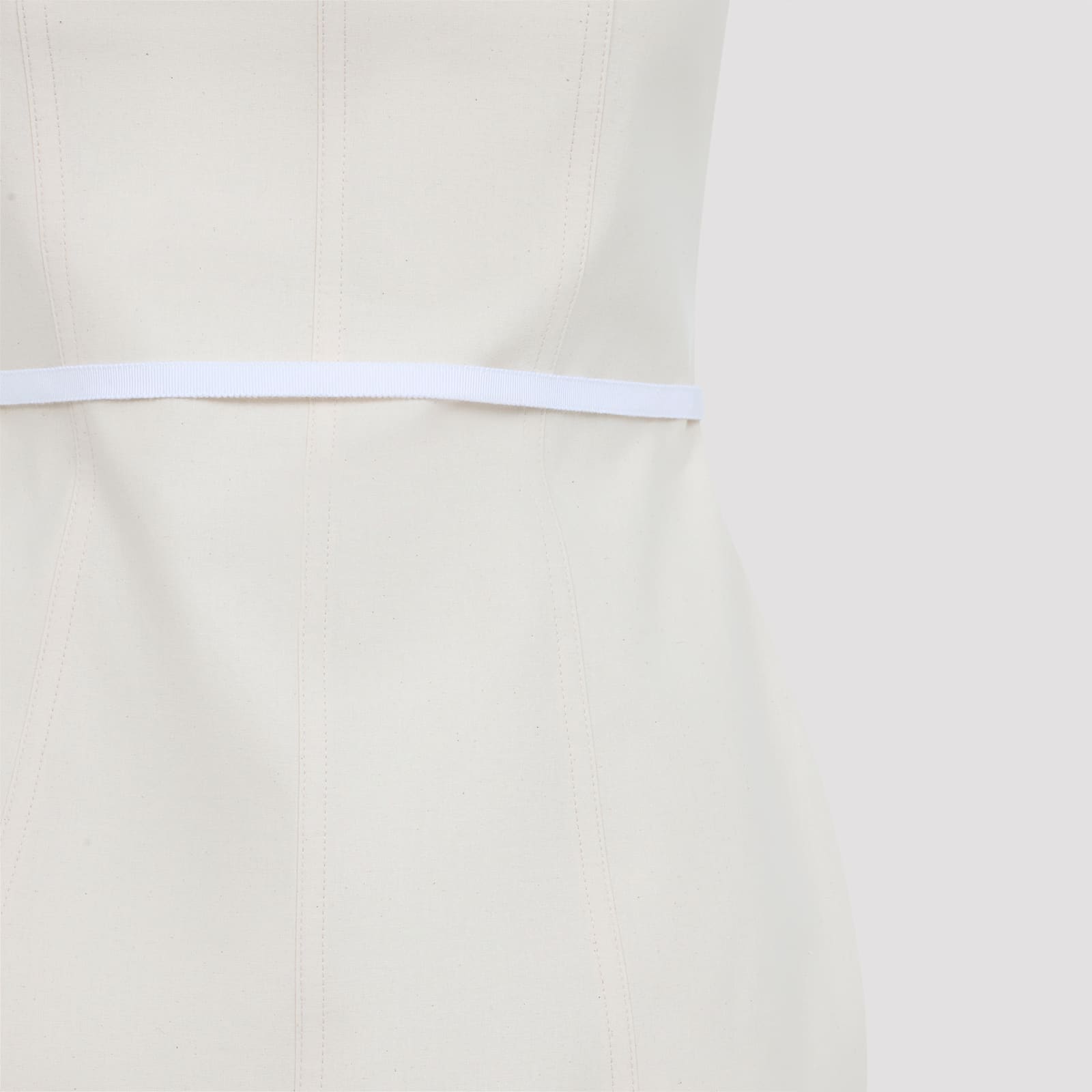 Moschino Tailored Knee-length Sleeveless Dress High Neck In Neutral