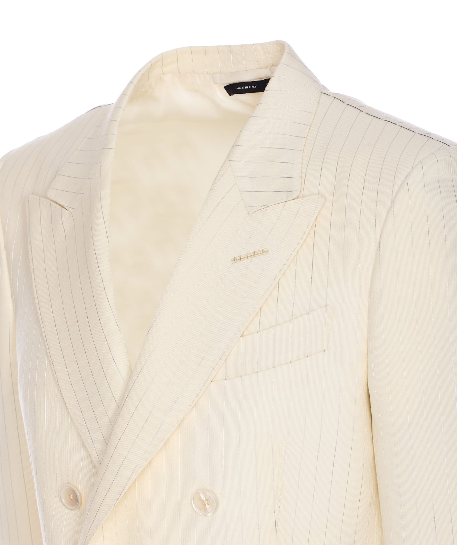 Tom Ford Organza Lurex Jacket In White