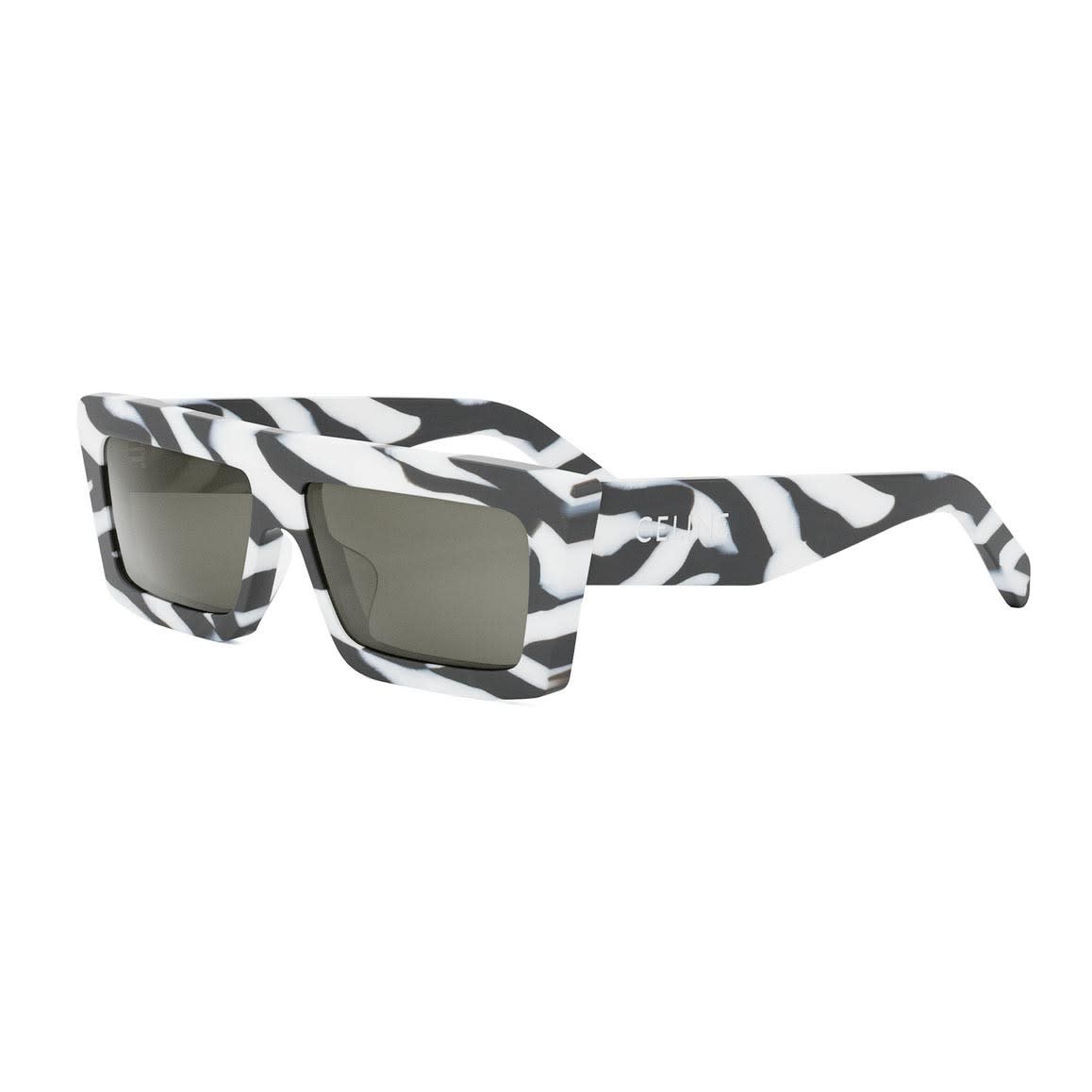 Shop Celine Sunglasses In Nero E Bianco/grigio