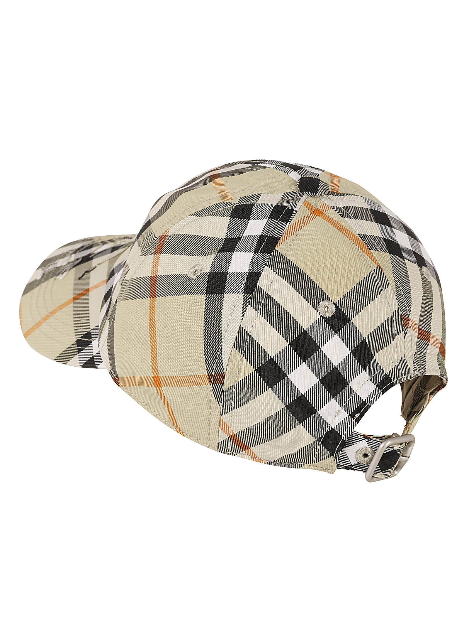 Shop Burberry Check Baseball Cap In Light Sage