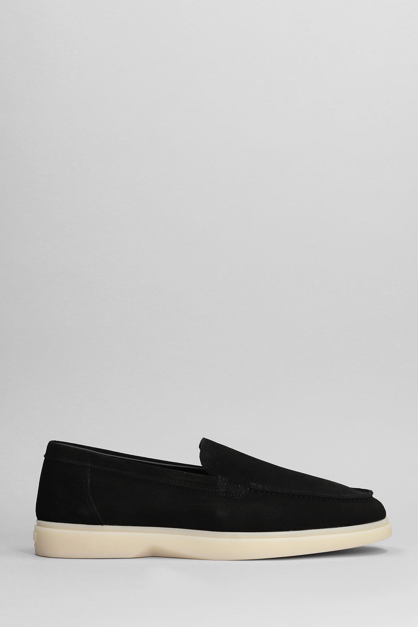 Mason Garments Amalfi Loafers In Black Suede