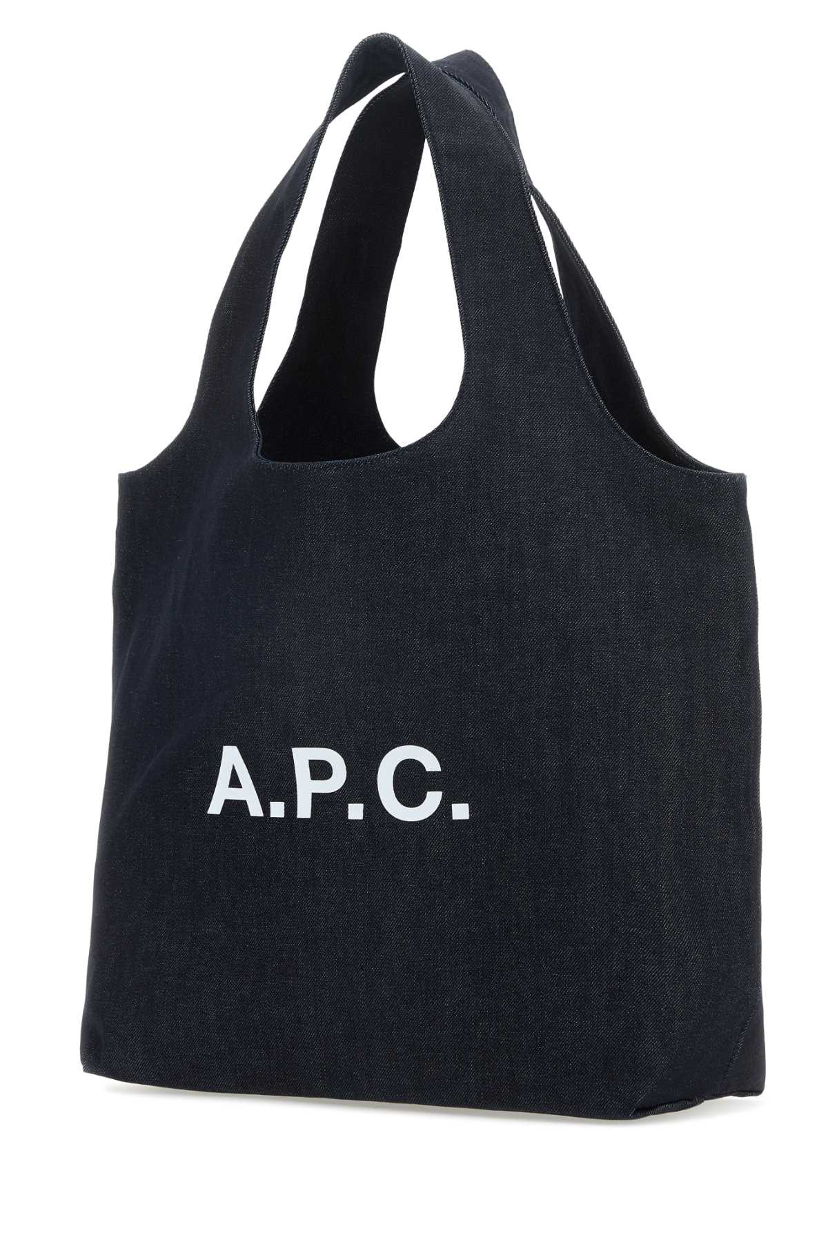 Apc Denim Ninon Shopping Bag In Indigo