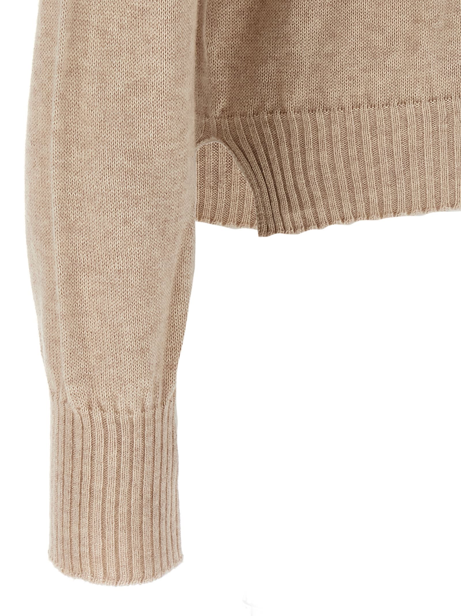 Ma'ry'ya Cashmere Cotton Sweater In Neutral