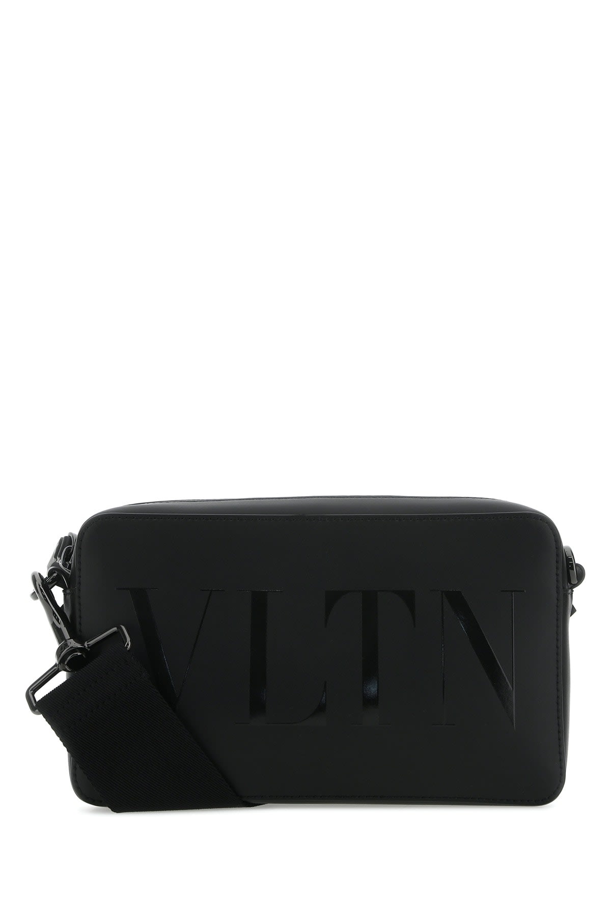 Black Leather Vltn Crossbody Bag