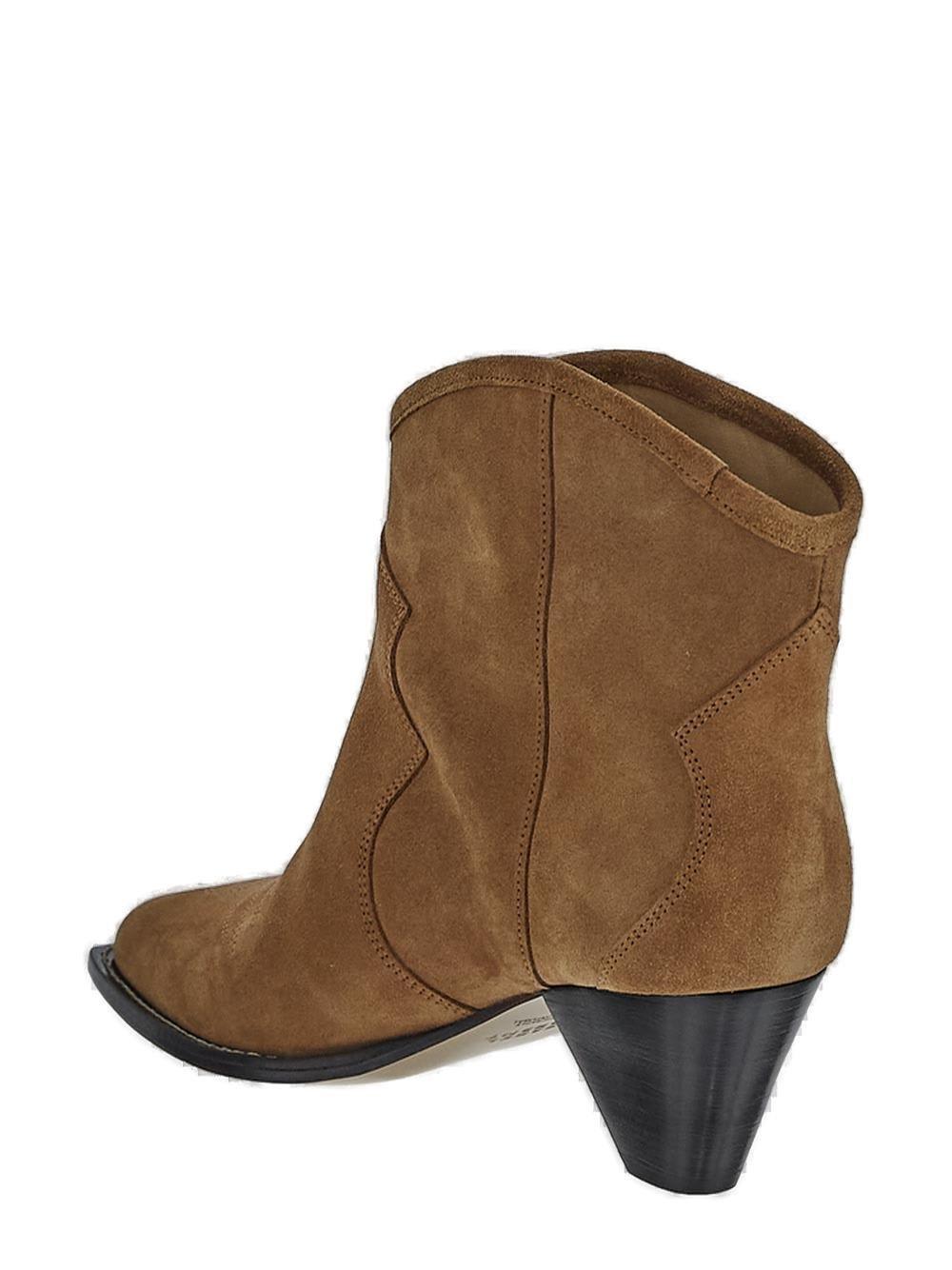 Shop Isabel Marant Darizio Almond-toe Boots In Buff