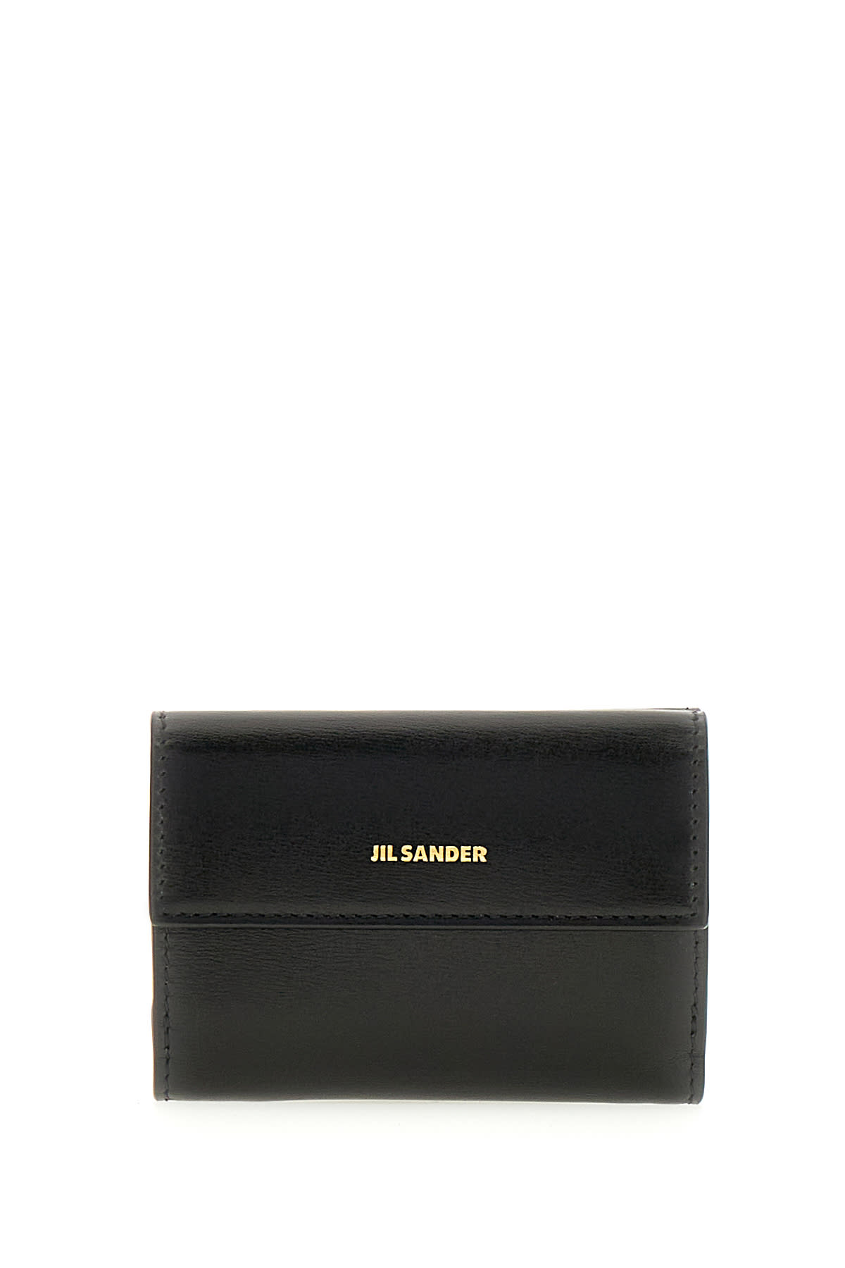 Jil Sander Black Leather Mini Wallet In 001