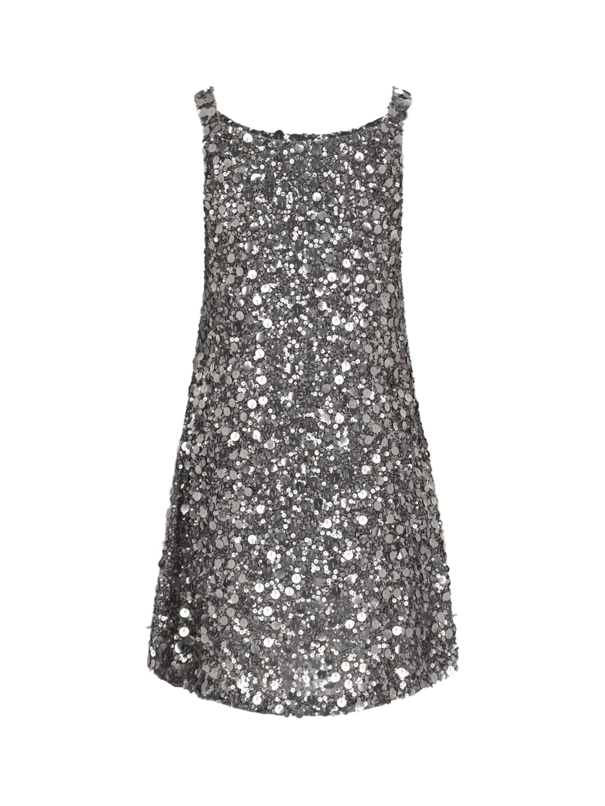 Shop P.a.r.o.s.h Sequin Mini Dress In Silver