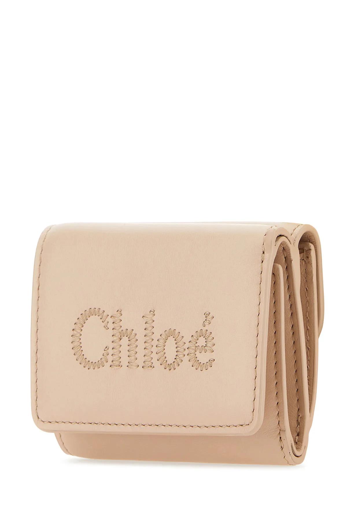 Shop Chloé Powder Pink Leather Wallet