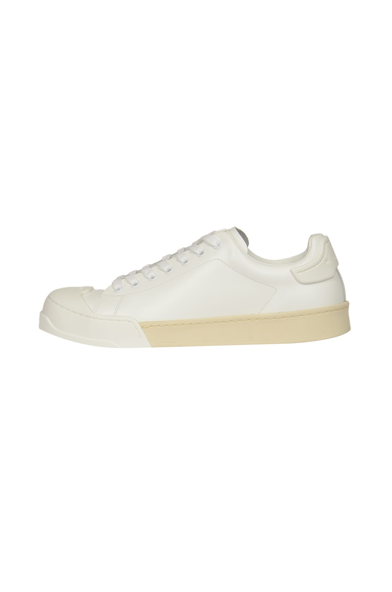 Marni Classic Lace-up Low Sneakers In Lily White