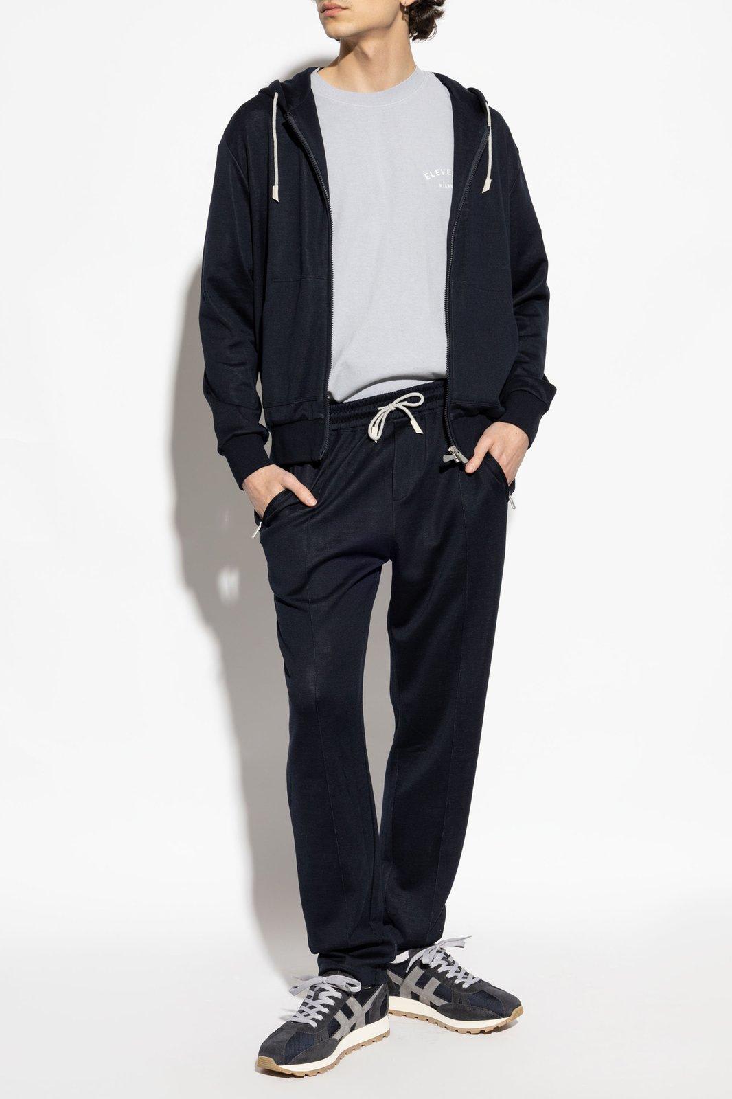 Eleventy Classic Zip-up Hoodie Sweater