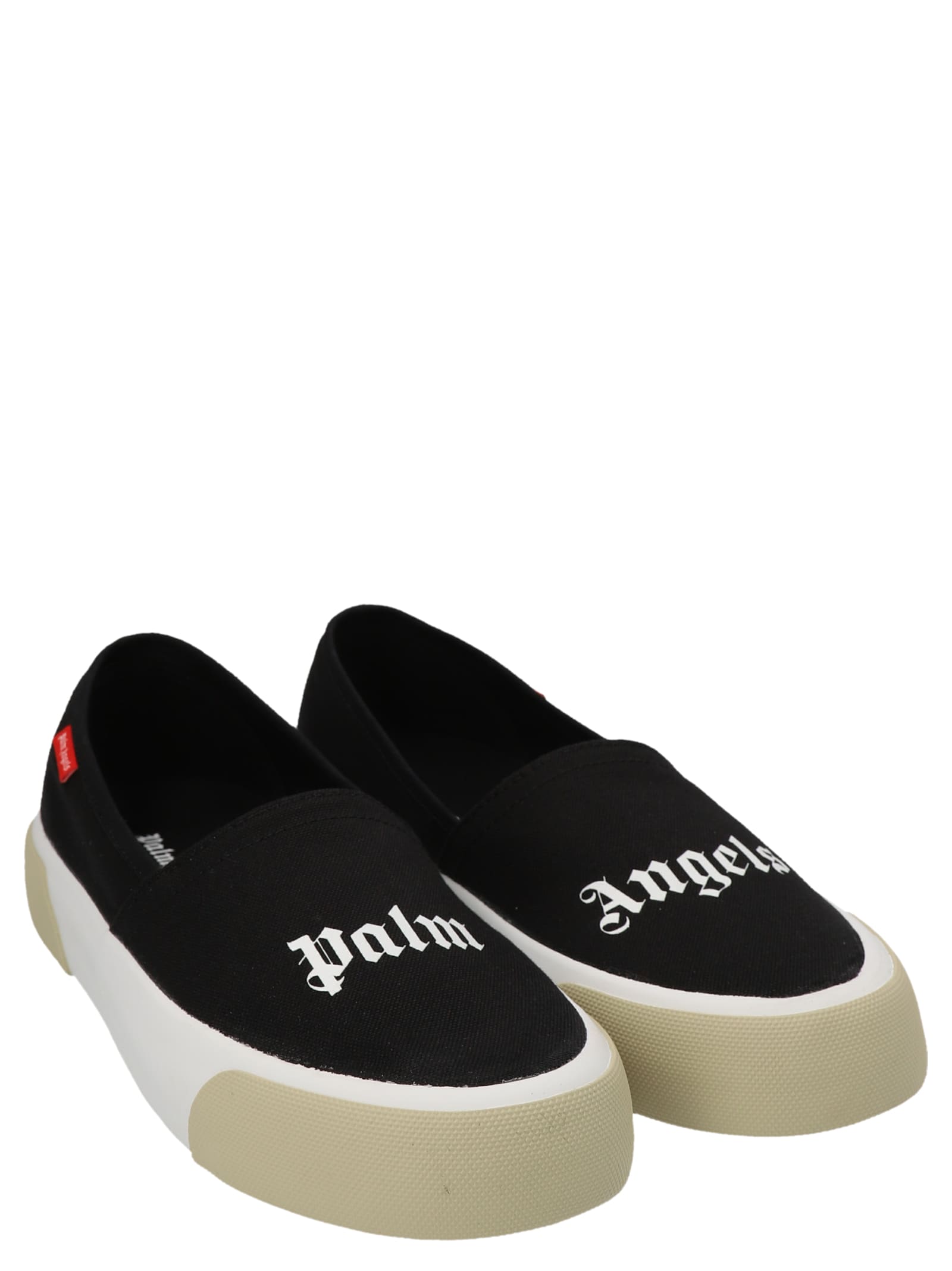 Shop Palm Angels Logo Sneakers In Black