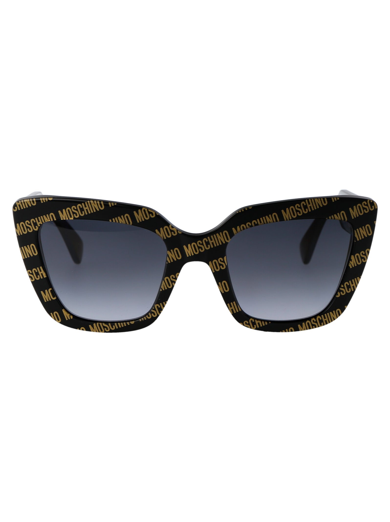 Moschino Eyewear Mos148/s Sunglasses In 7rm9o Pattern Nero