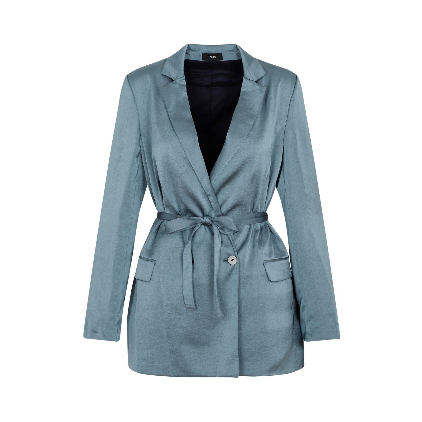 Theory Belted Double-breasted Blazer