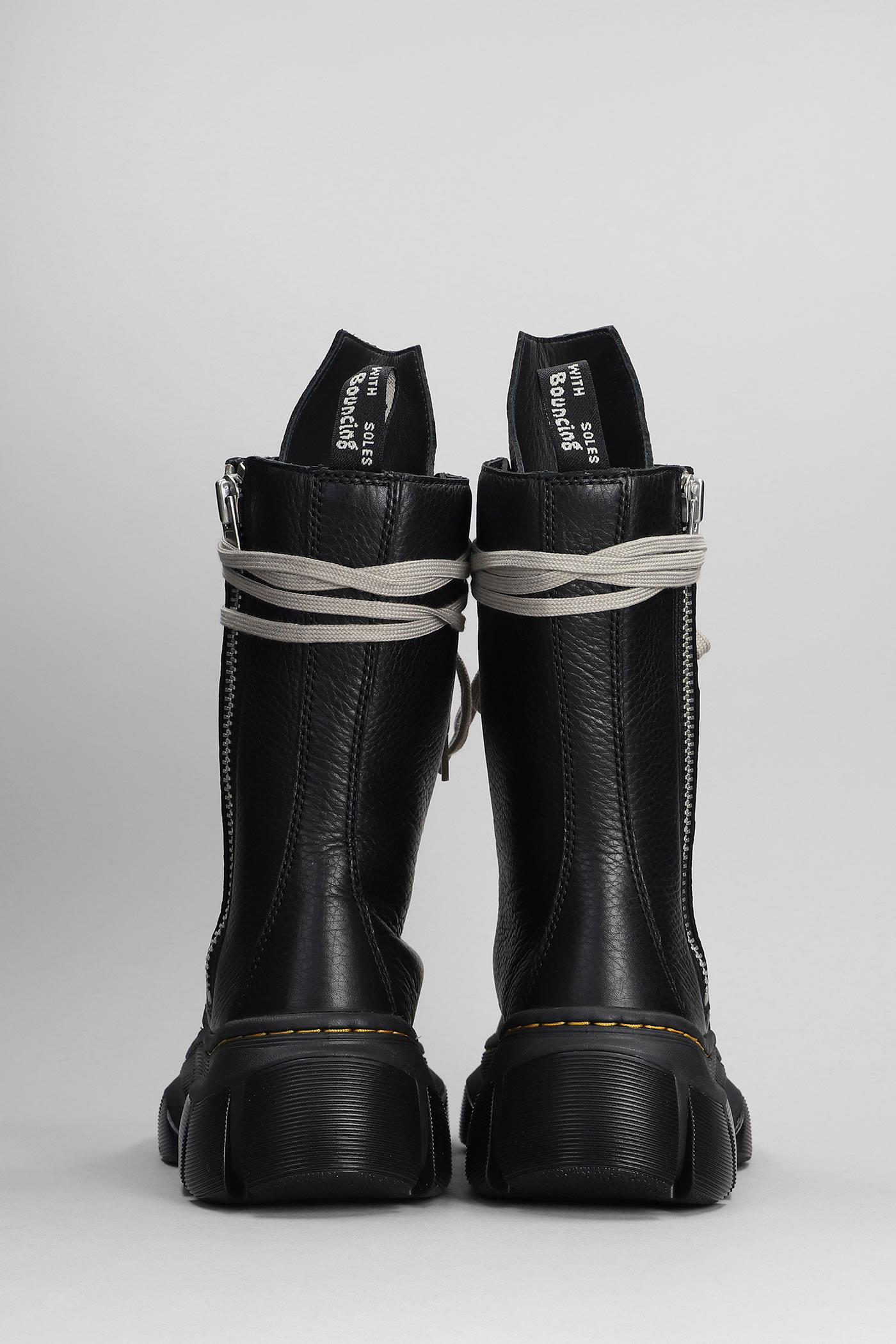 Shop Rick Owens X Dr. Martens Dmxl Length Boot Combat Boots In Black Leather