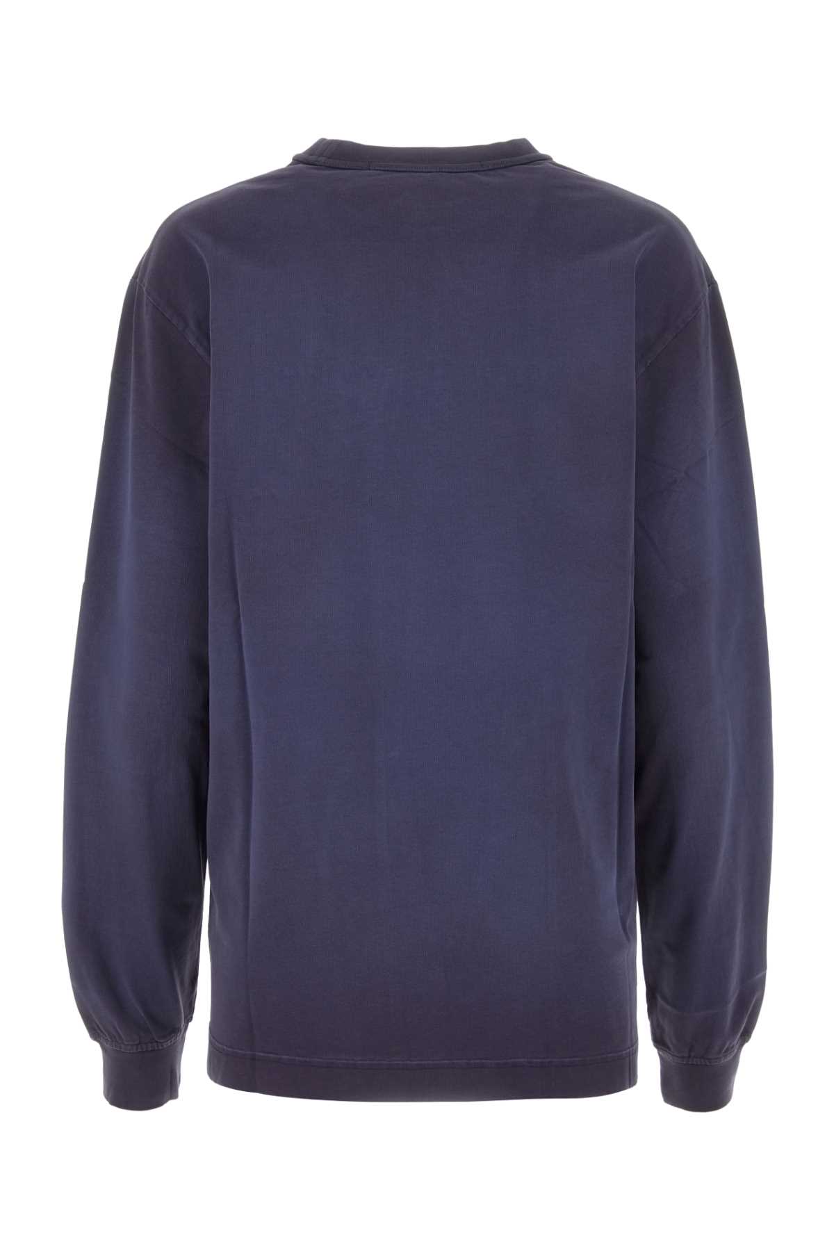 Alexander Wang Navy Blue Cotton Oversize T-shirt In Grapenavy