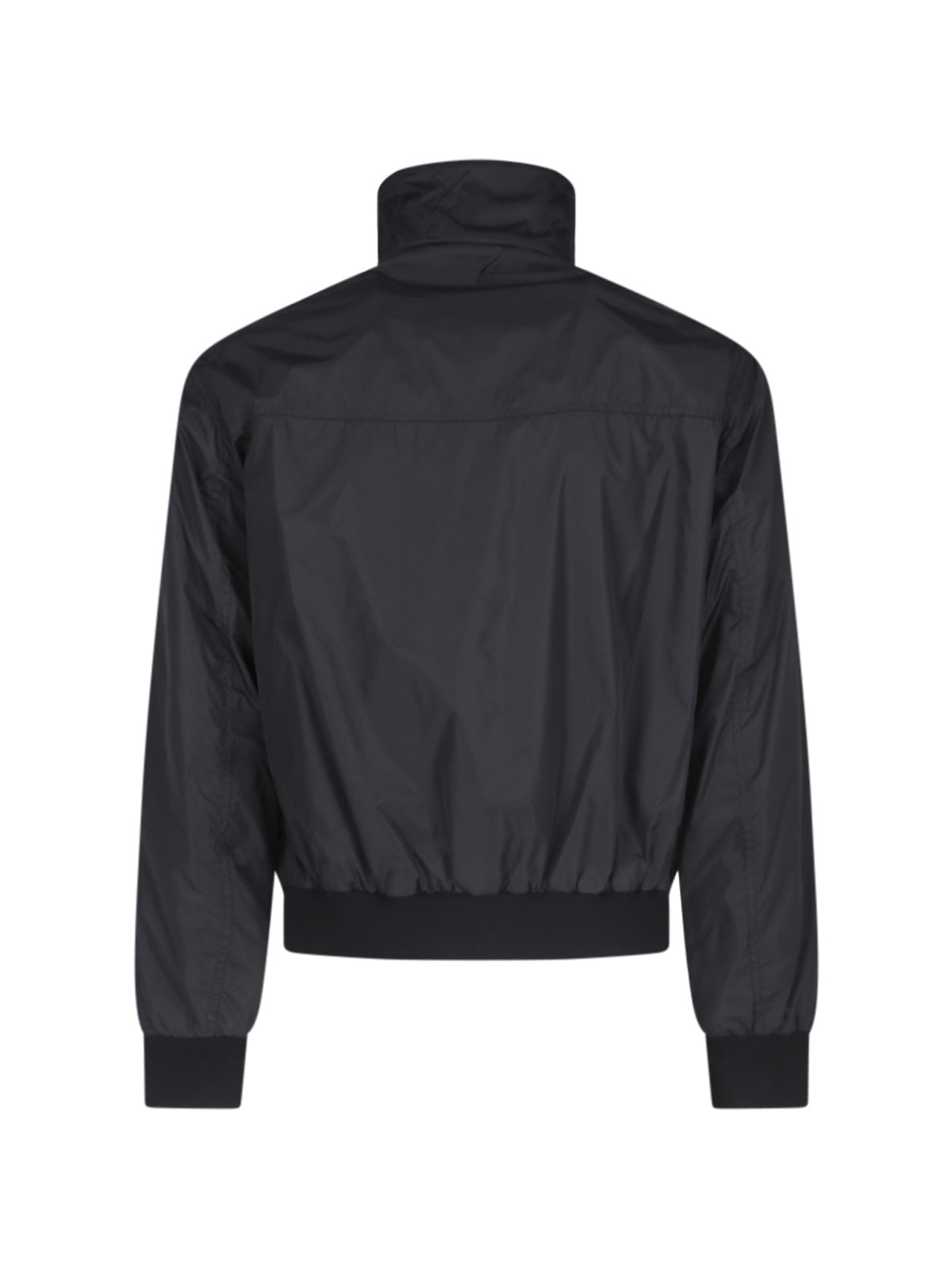 Shop Versace Technical Turtleneck Jacket In Black