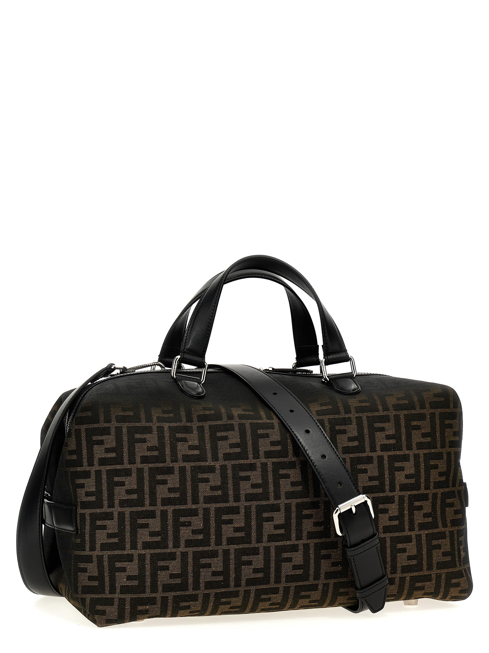 Shop Fendi Siesta Medium Ff Eclissi Travel Bag In Brown