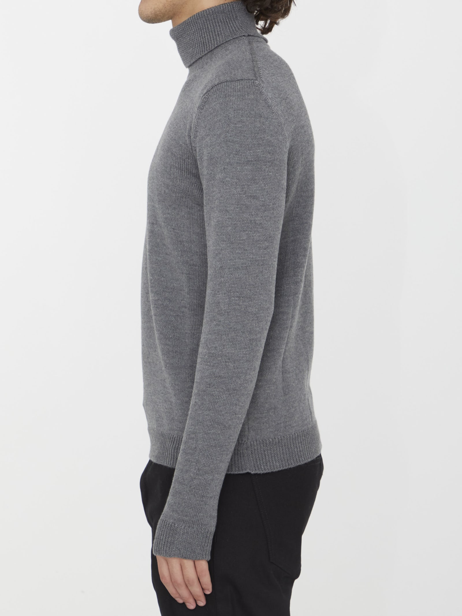 Shop Roberto Collina Merino Wool Jumper In Grey