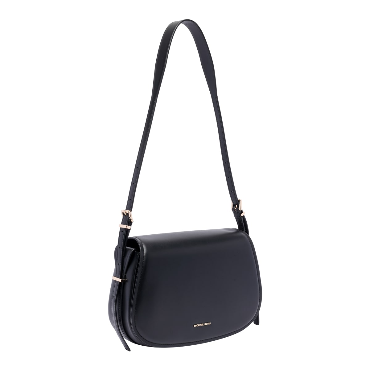 Michael Kors Lydia Leather Crossbody Bag In Black