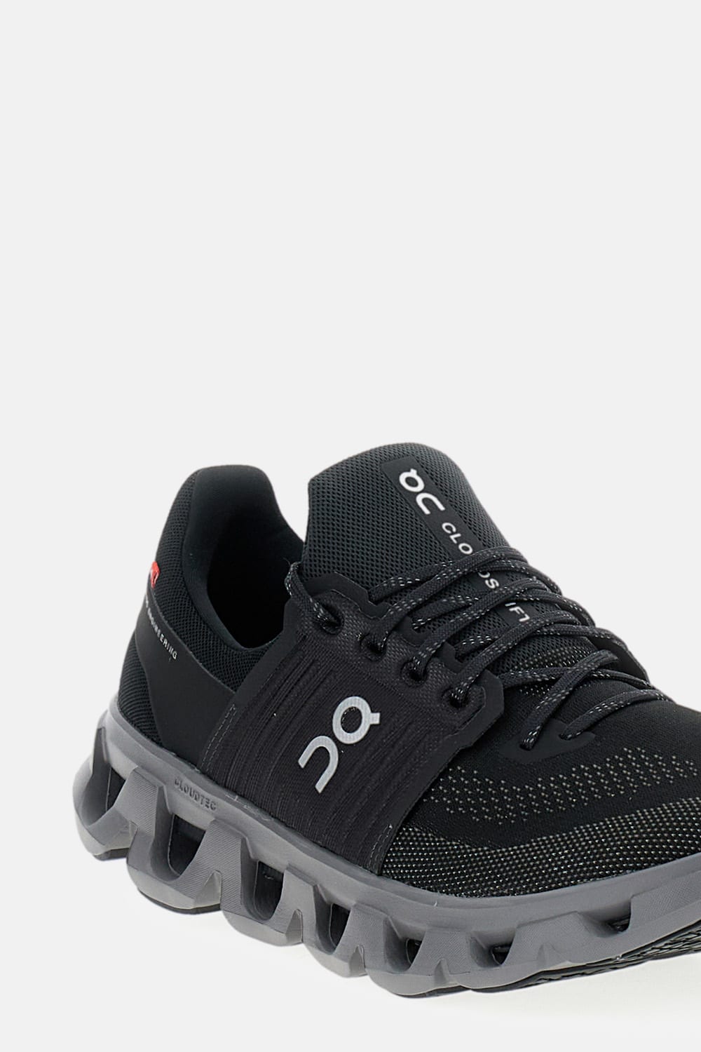 On Cloudswift 4 Rubber-trimmed Stretch-knit Running Sneakers In Black