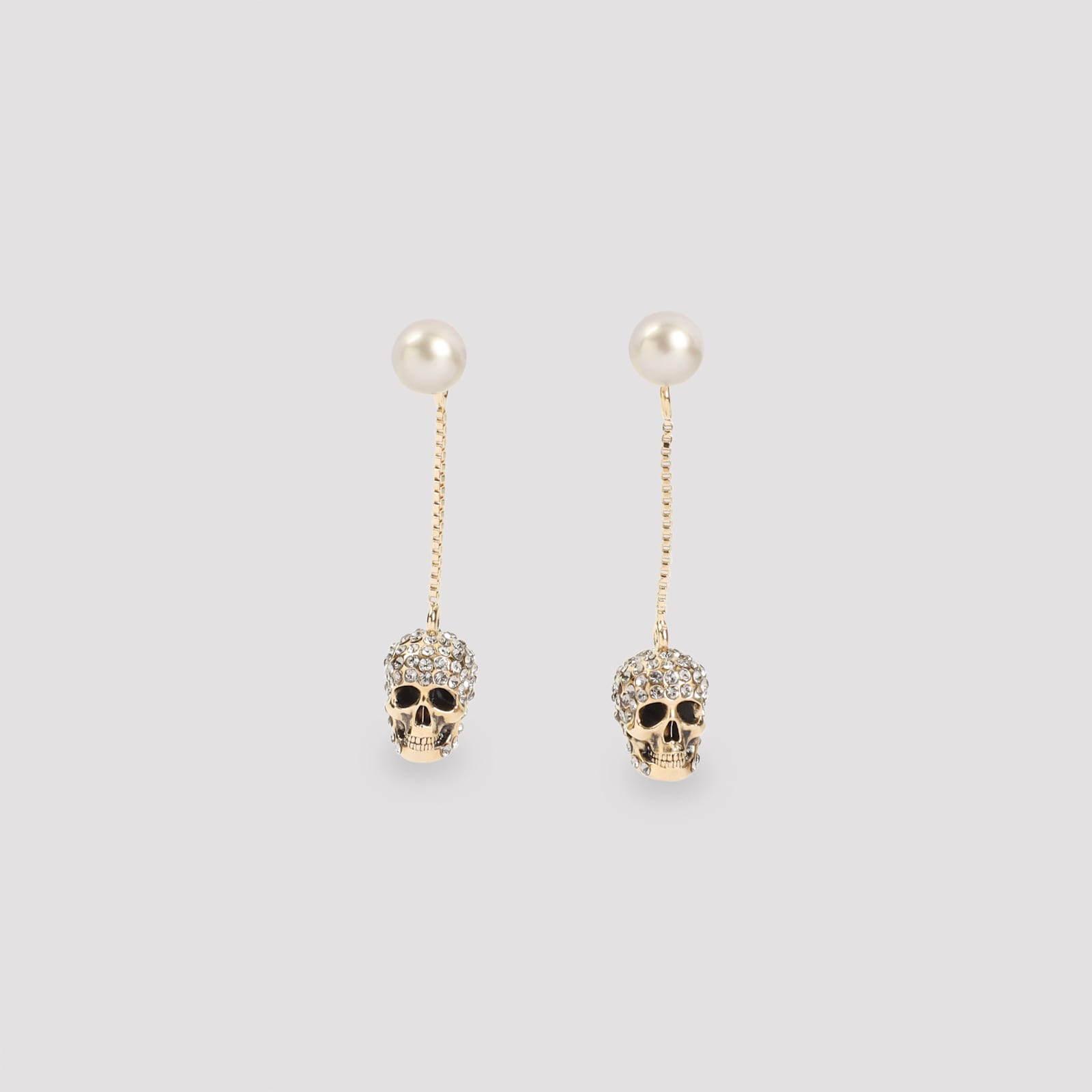 Alexander McQueen Pave Skull Earrings