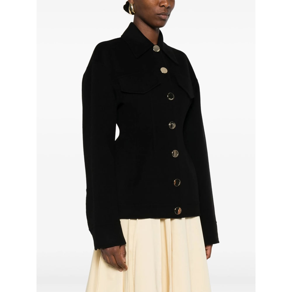 Sportmax Tailored Egeo Jacket Collared Neck In Black